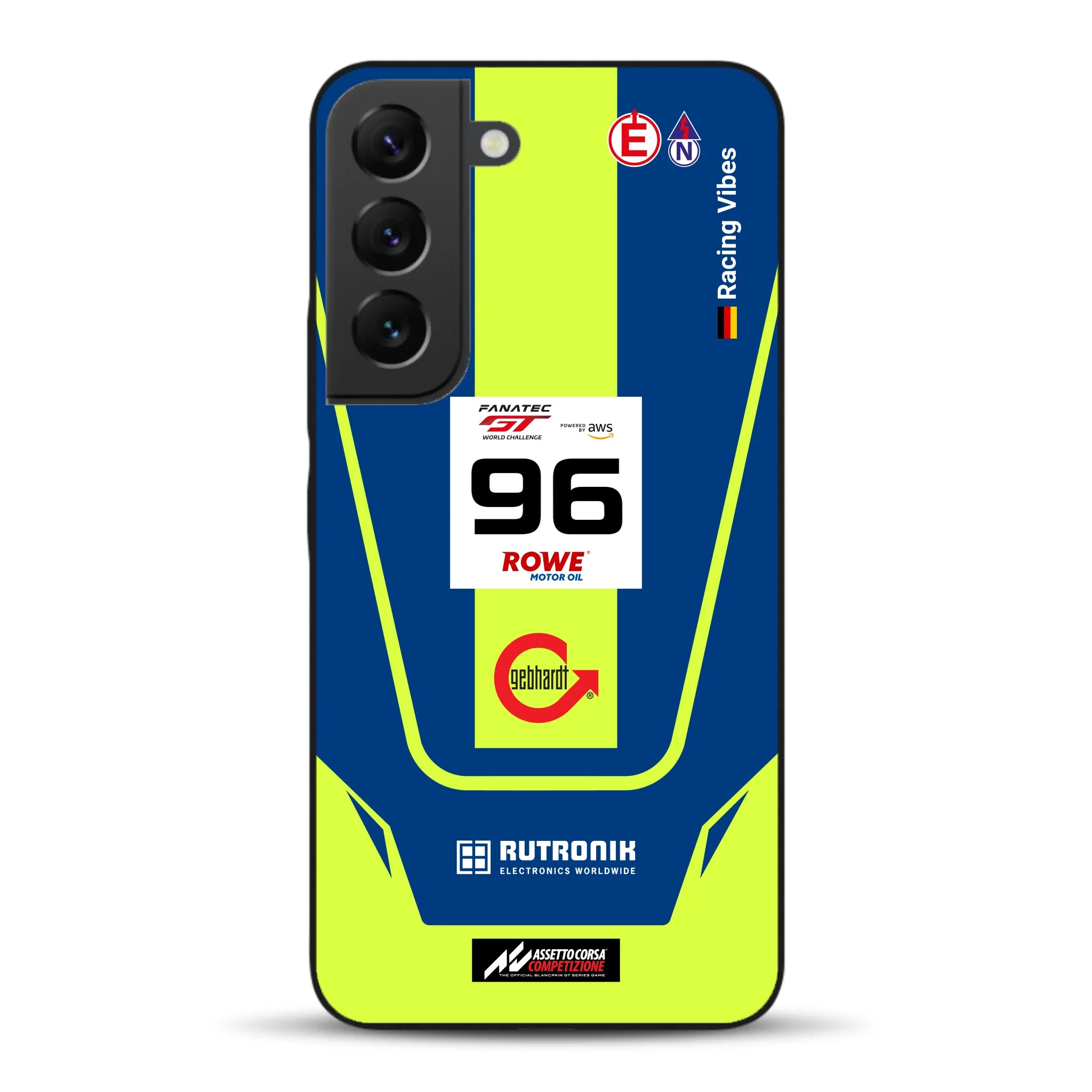 Porsche 911 GT3 R GTWC #96 Livery - Custodia per cellulare personalizzata per Samsung