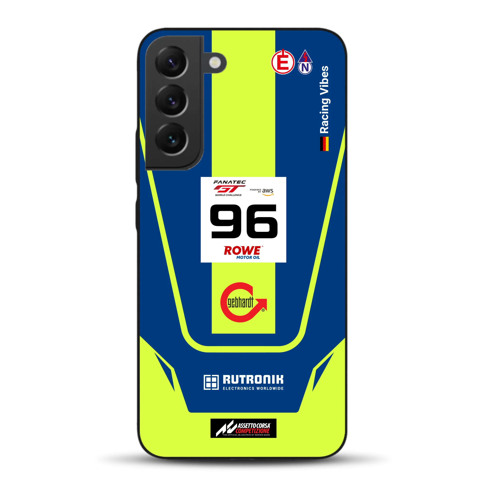 Porsche 911 GT3 R GTWC #96 Livery - Housse de téléphone portable personnalisée pour Samsung