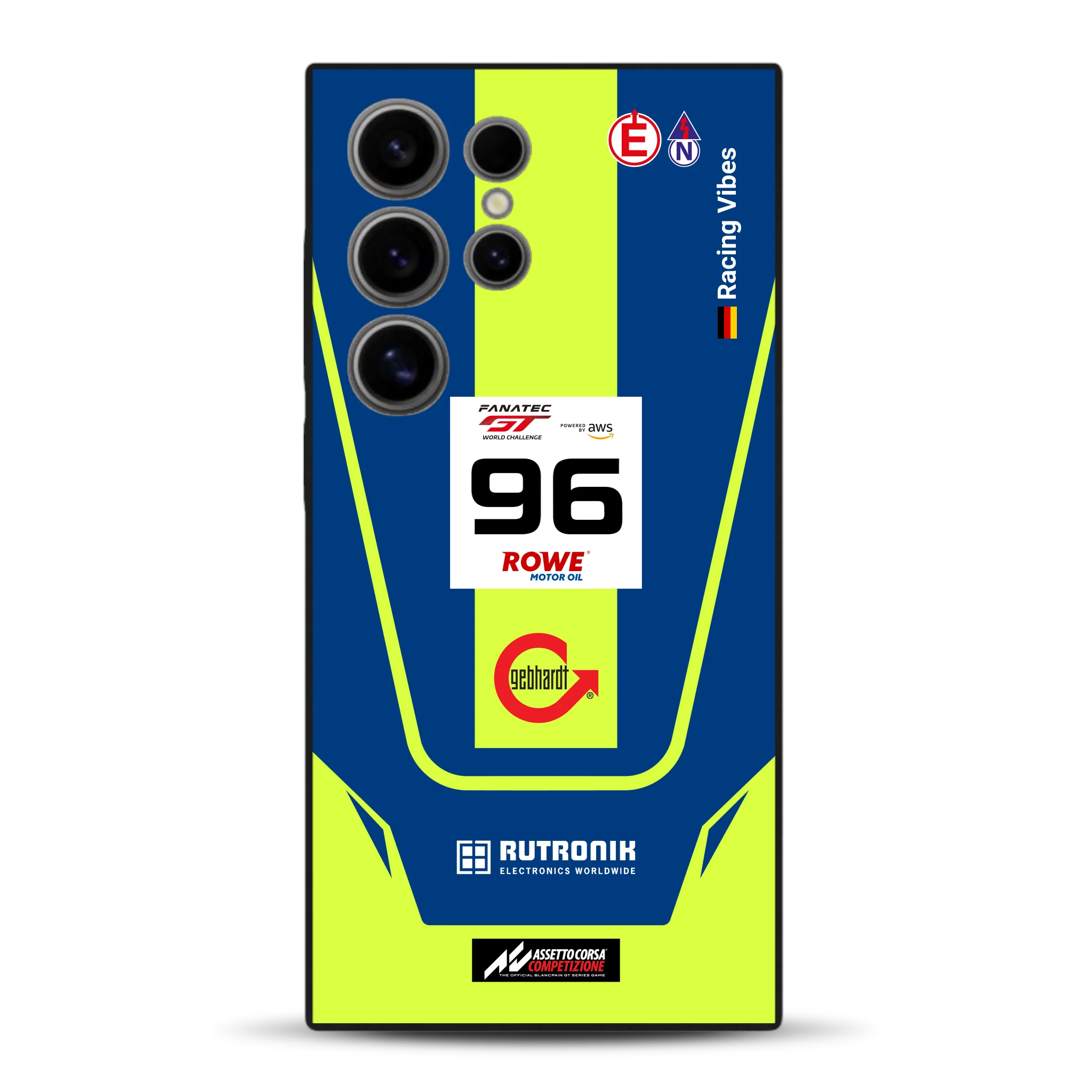 Porsche 911 GT3 R GTWC #96 Livery - Custodia per cellulare personalizzata per Samsung