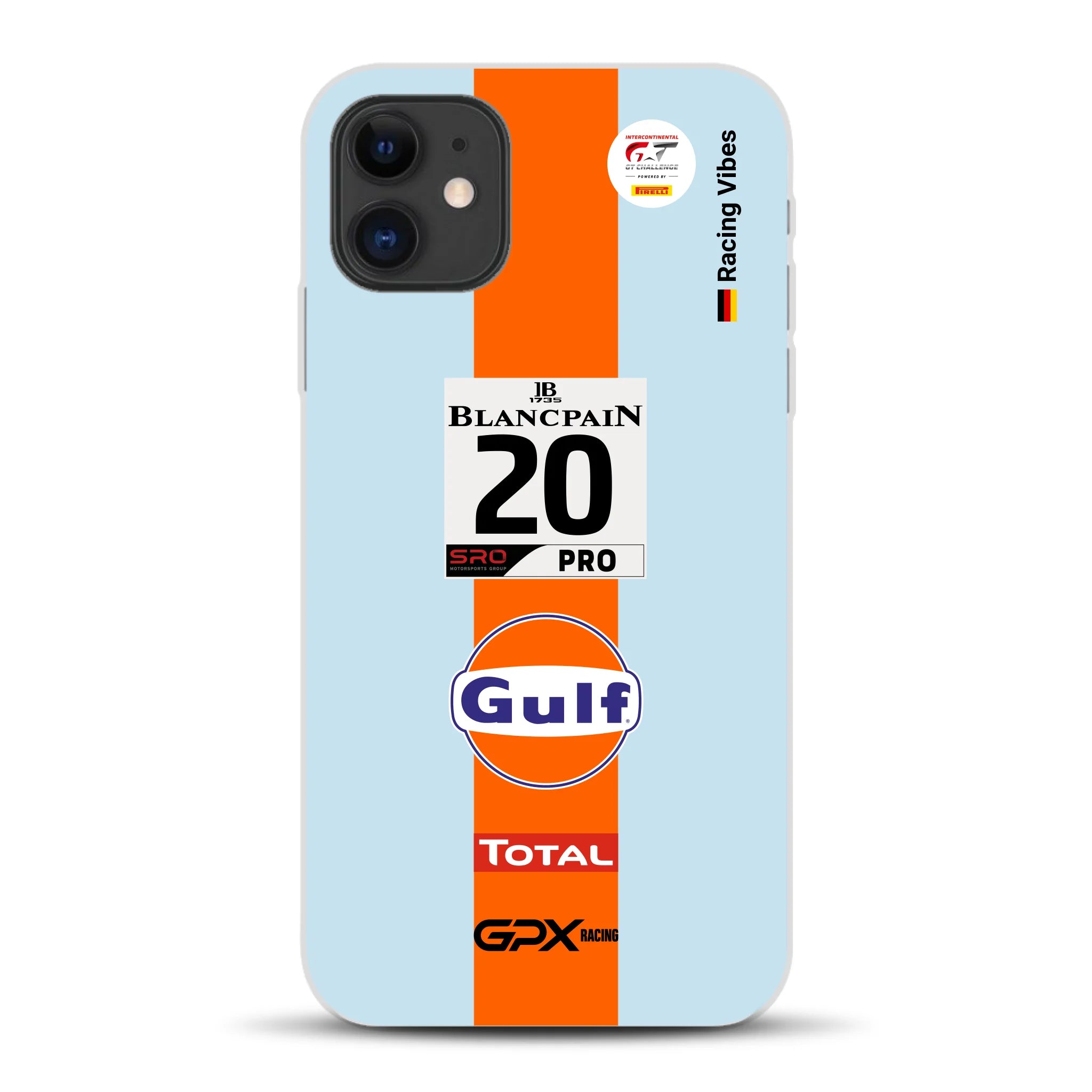 Gulf Porsche GT Livery - Individuelle Handyhülle für iPhone