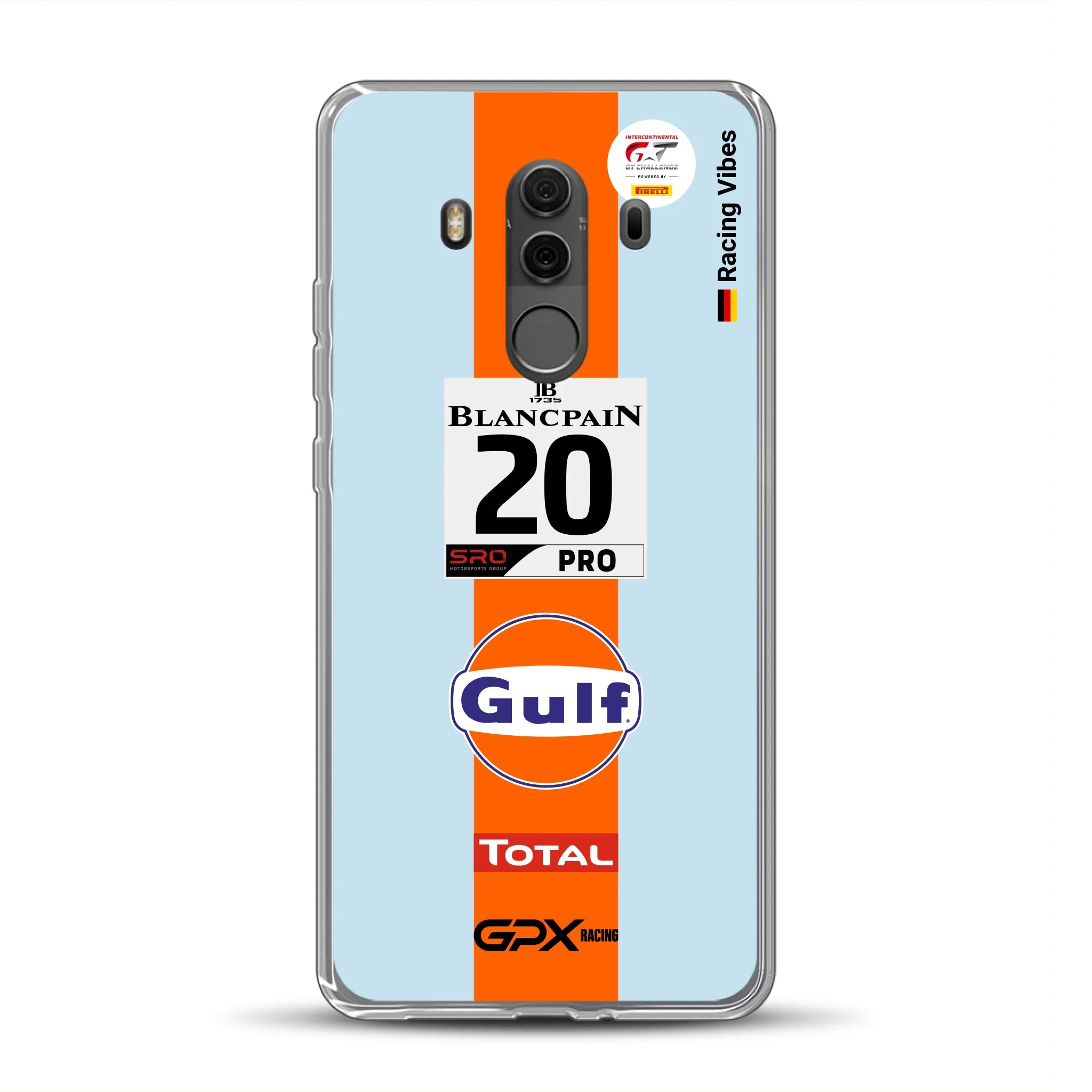 Gulf Porsche GT Livery - Custom phone case for Huawei