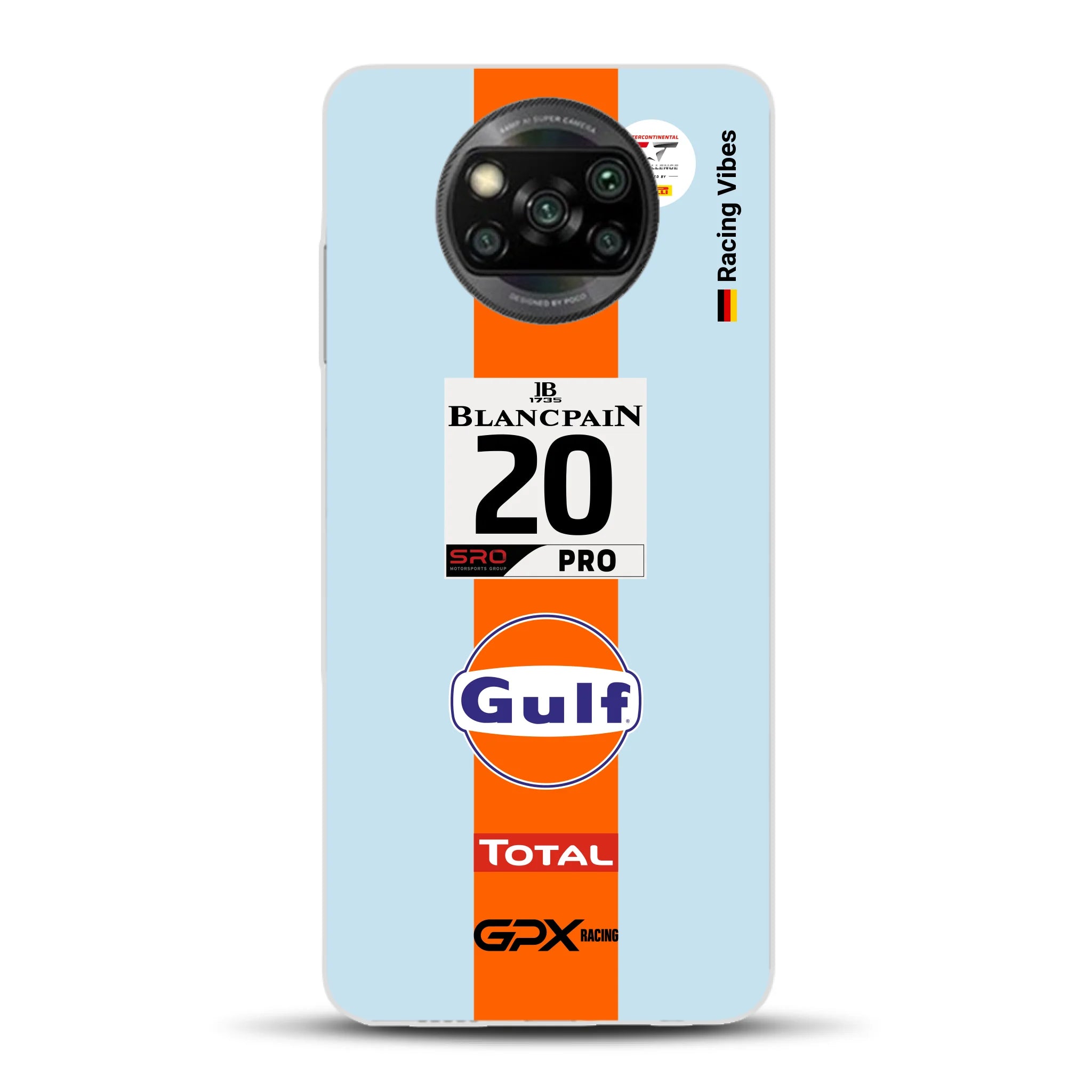 Gulf Porsche GT Livery - Custom phone case for Xiaomi