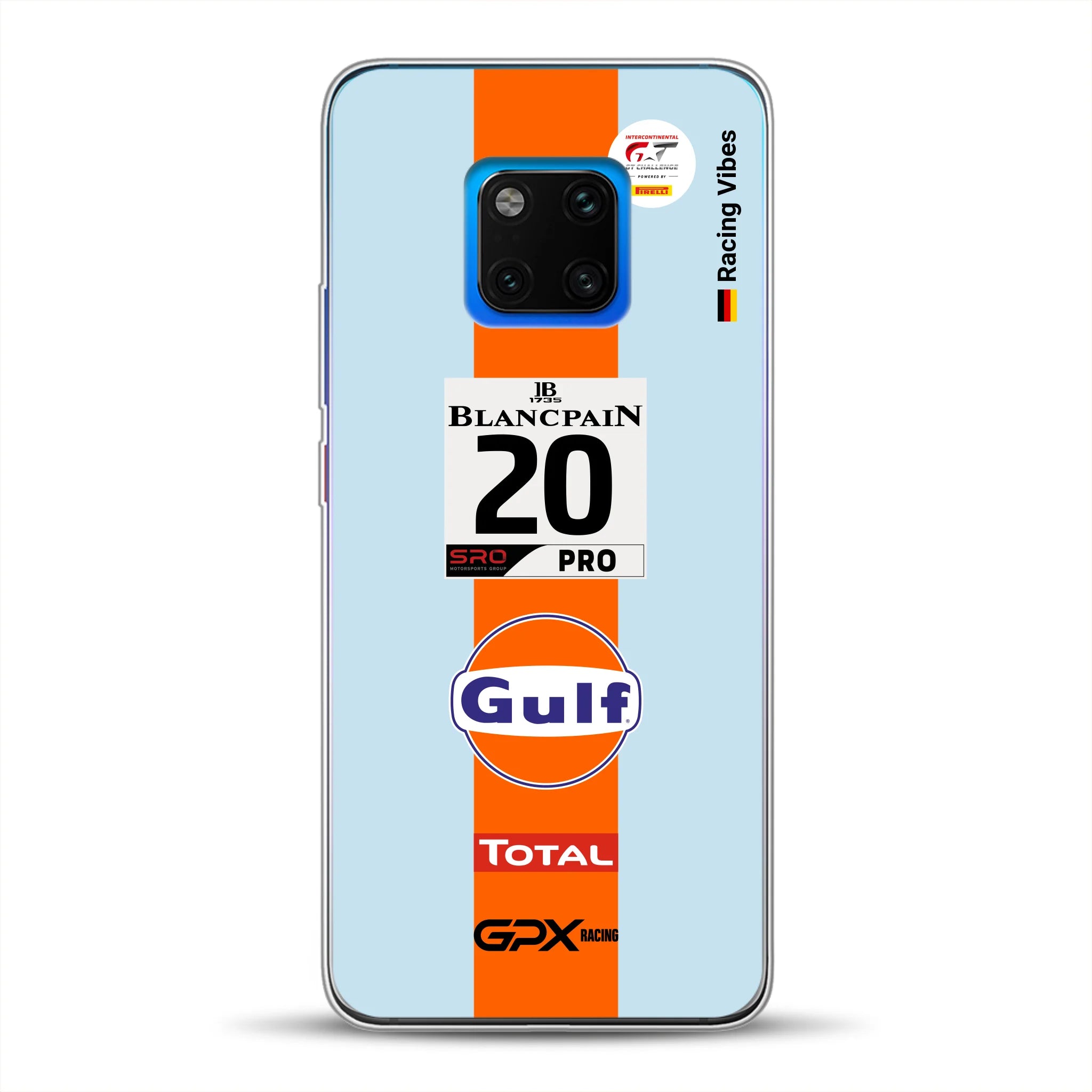 Gulf Porsche GT Livery - Custom phone case for Huawei
