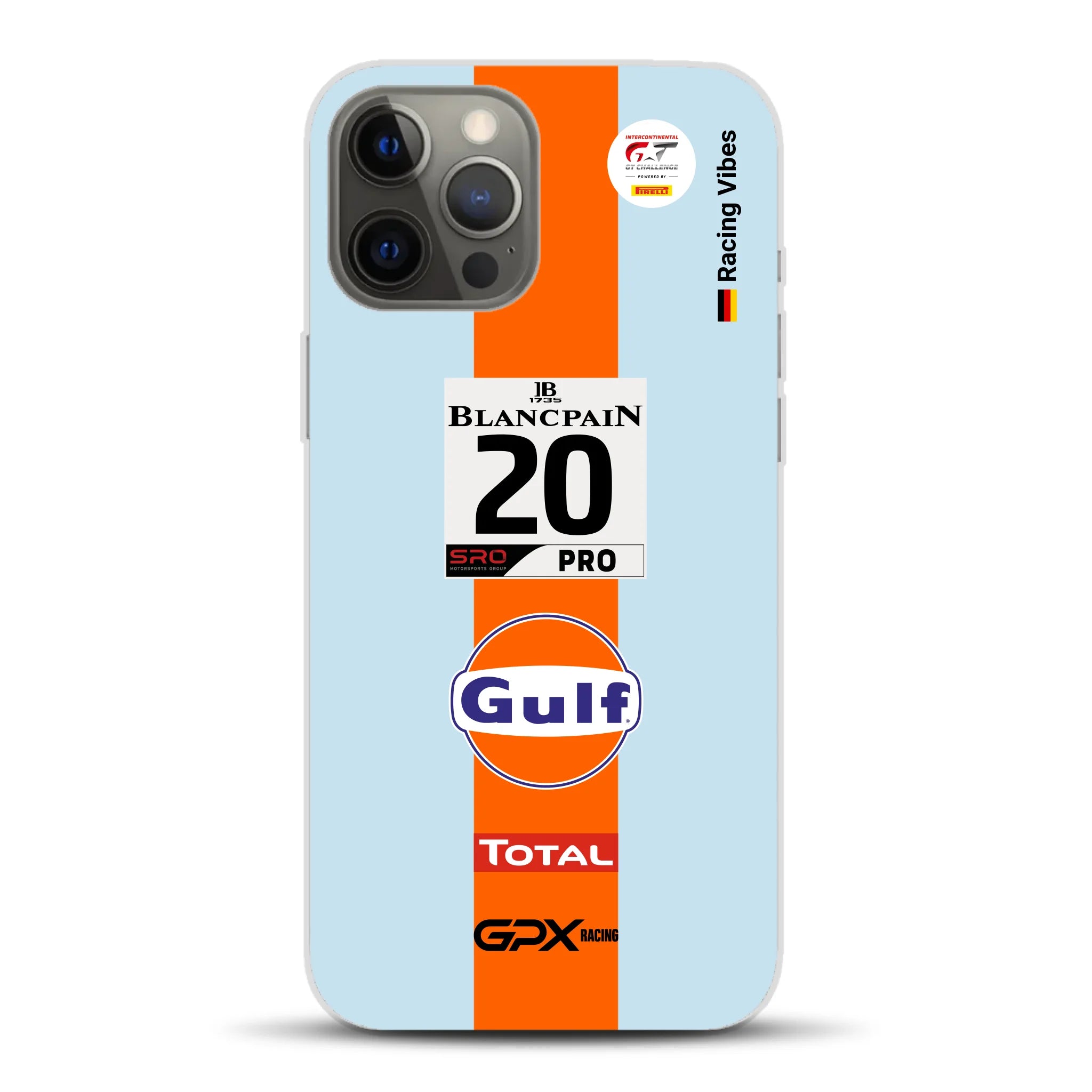 Gulf Porsche GT Livery - Individuelle Handyhülle für iPhone