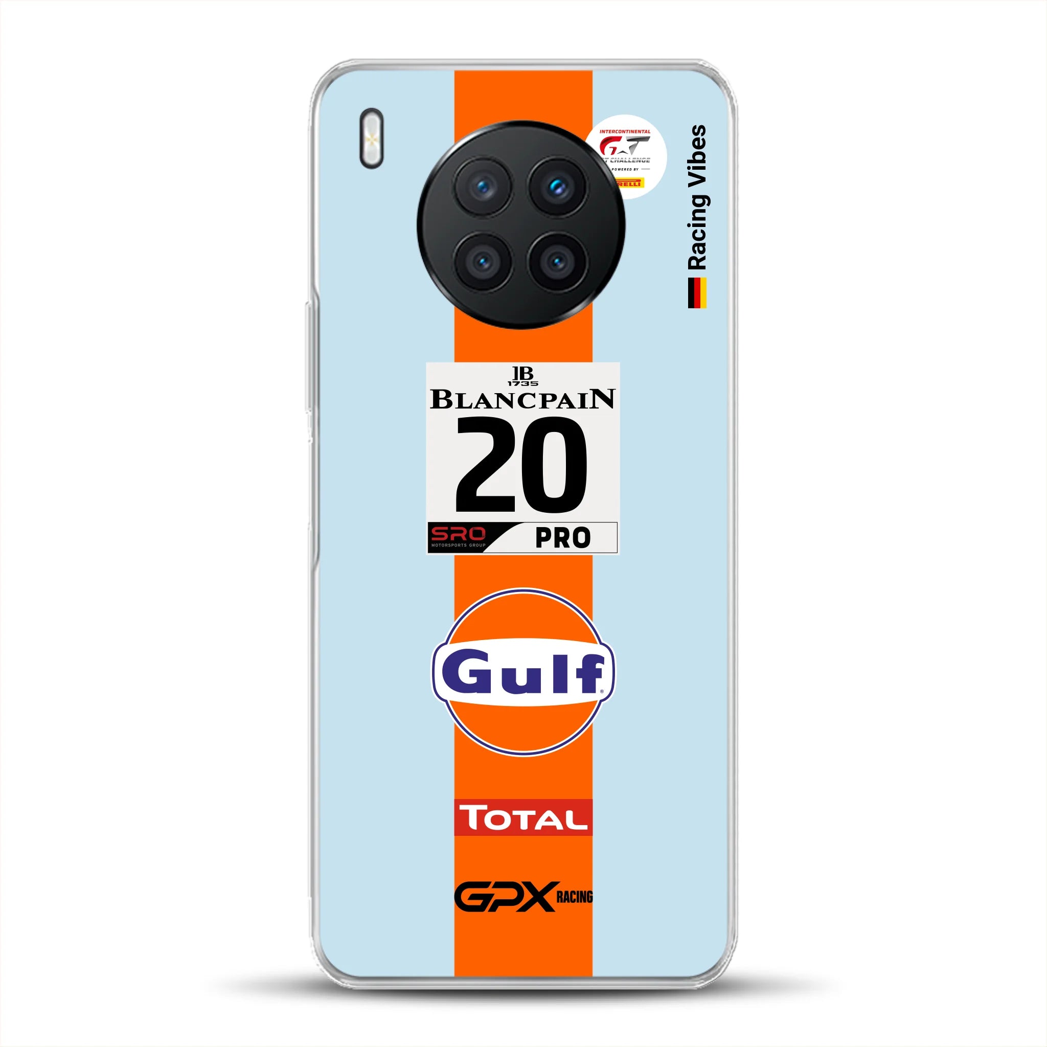 Gulf Porsche GT Livery - Custom phone case for Huawei