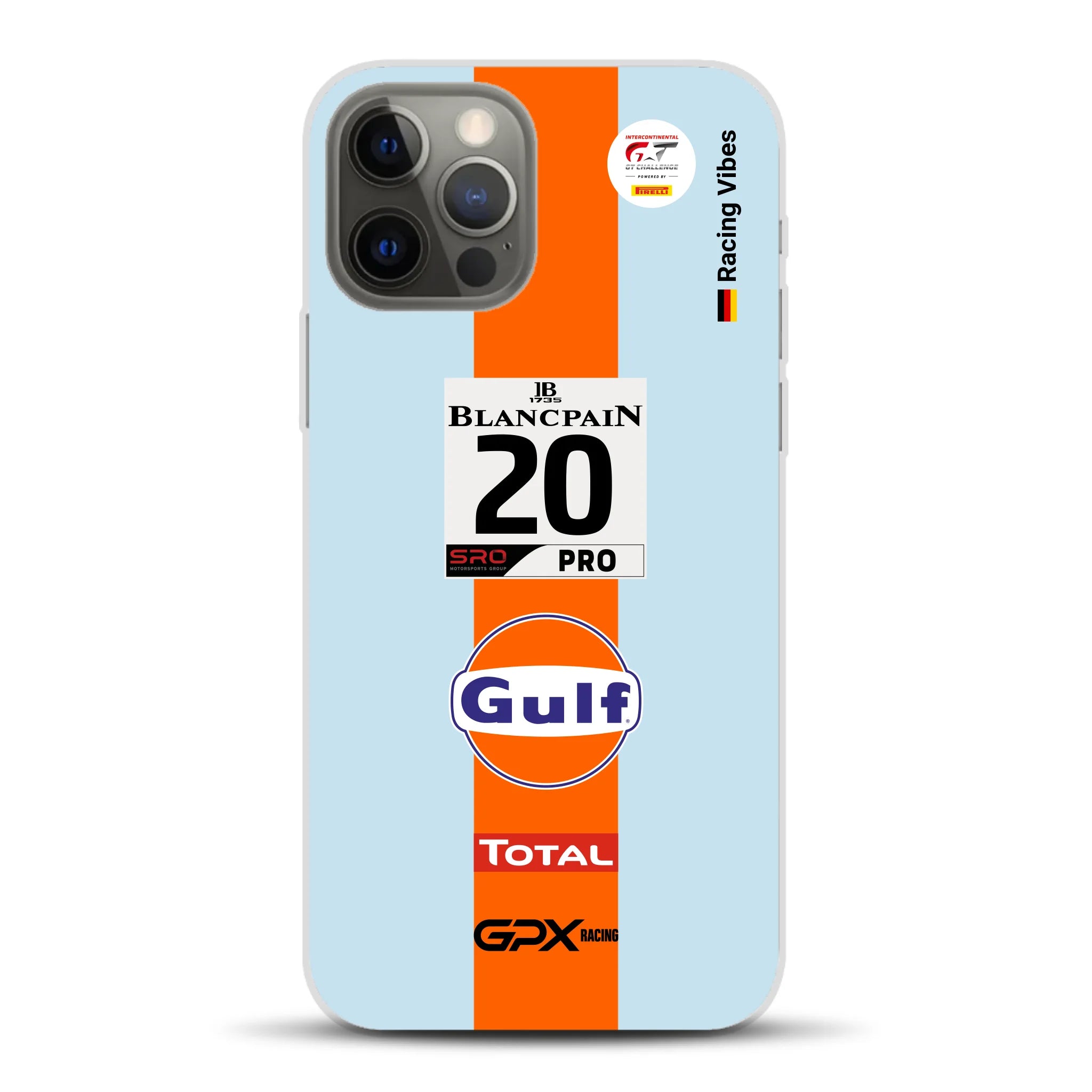 Gulf Porsche GT Livery - Individuelle Handyhülle für iPhone