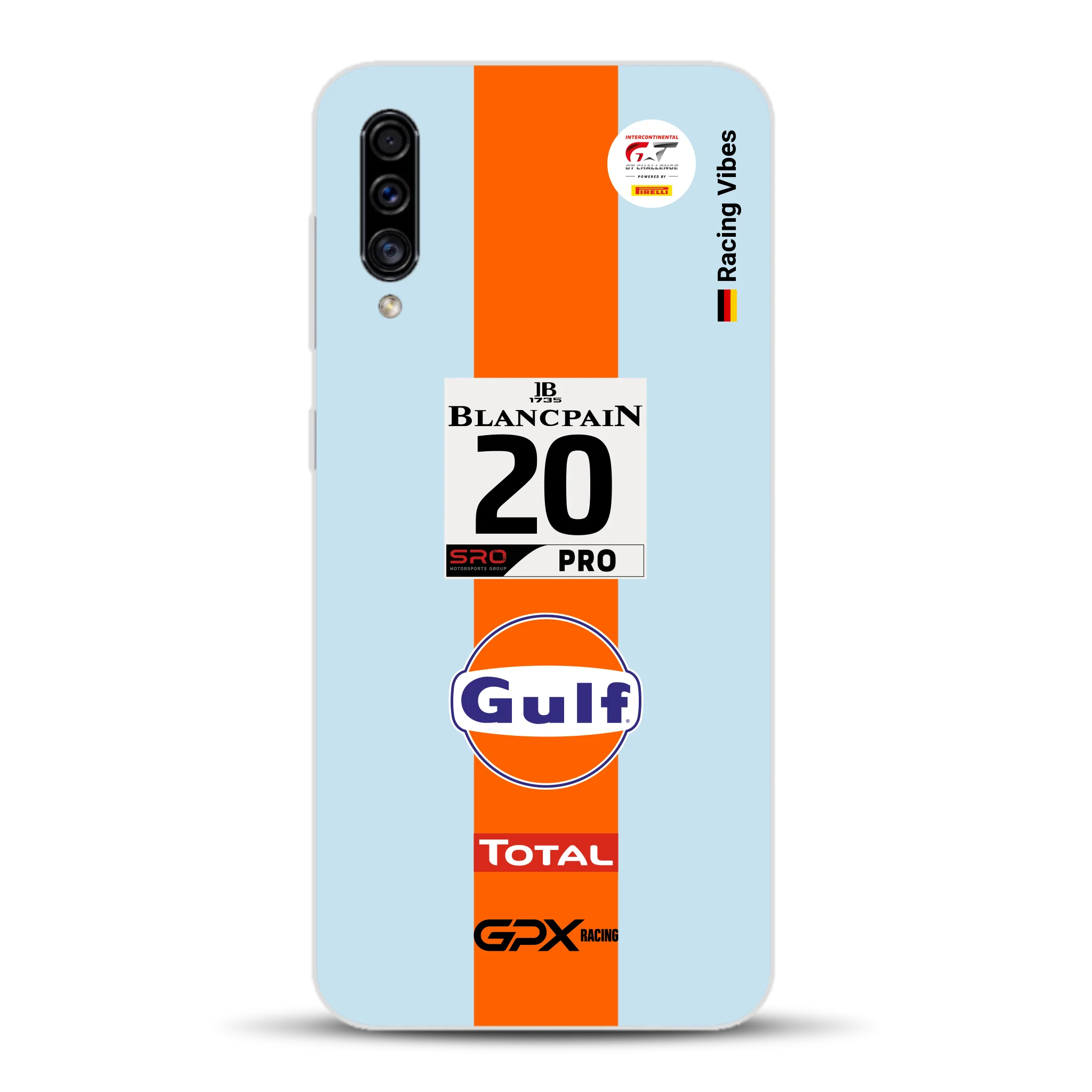Gulf Porsche GT Livery - Custodia per cellulare personalizzata per Samsung