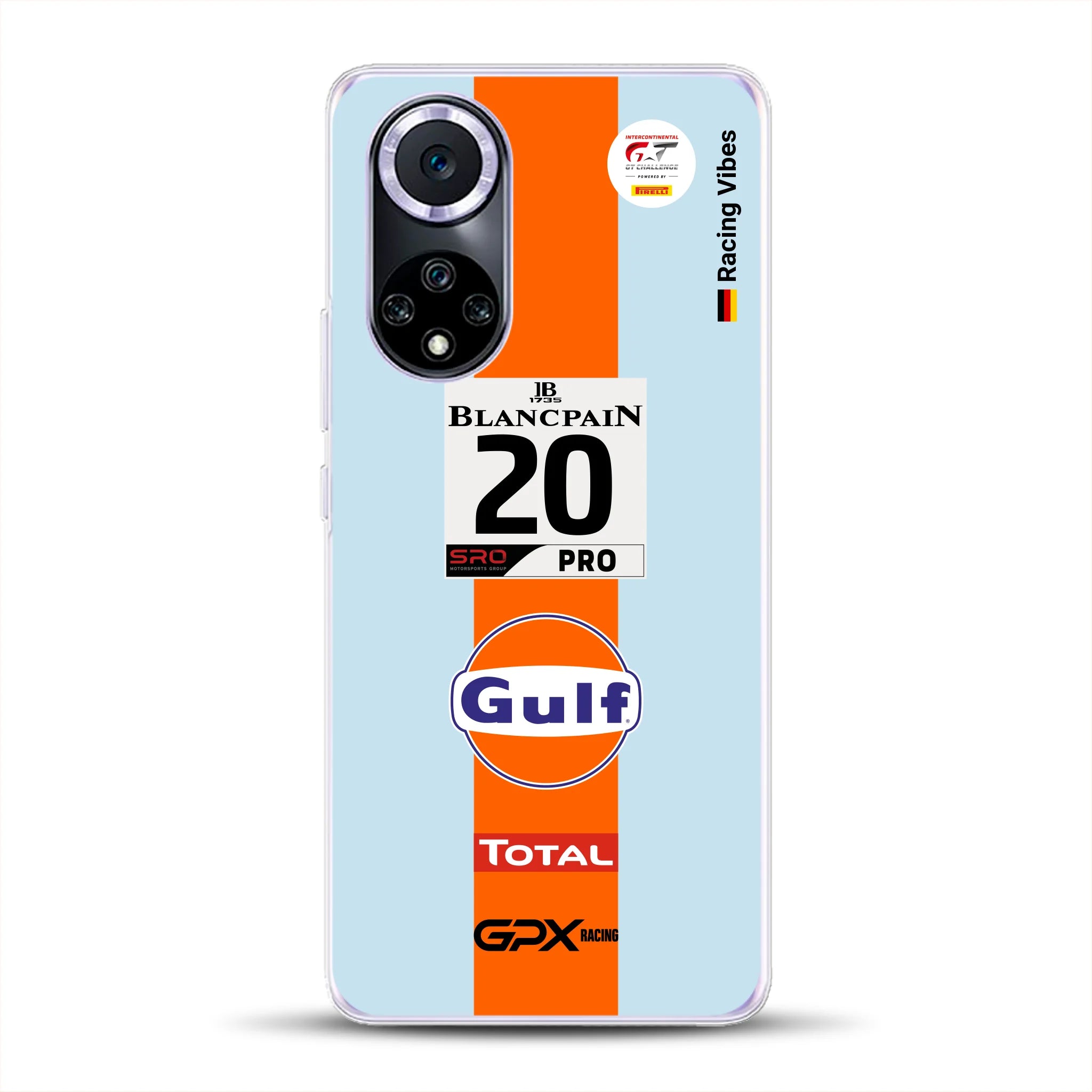 Gulf Porsche GT Livery - Custom phone case for Huawei