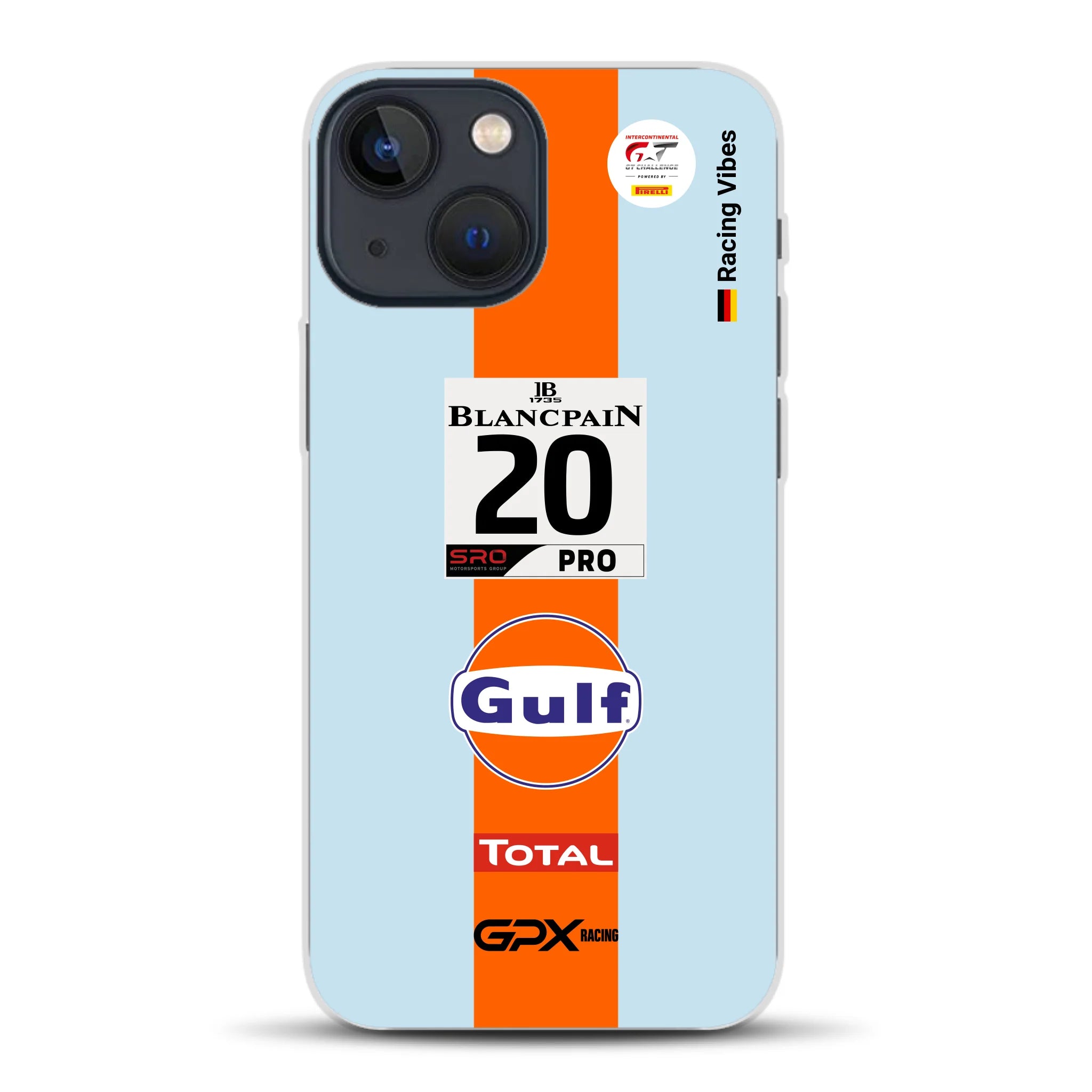 Gulf Porsche GT Livery - Individuelle Handyhülle für iPhone