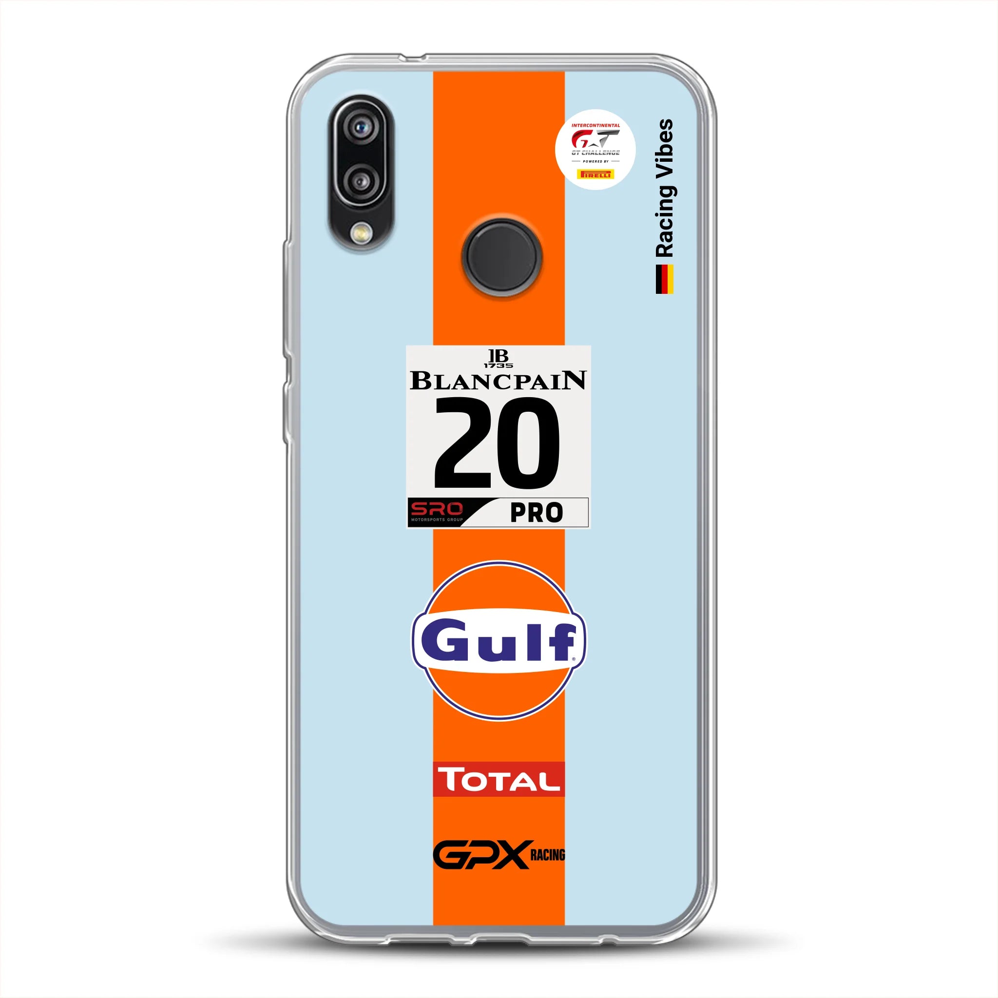 Gulf Porsche GT Livery - Custom phone case for Huawei