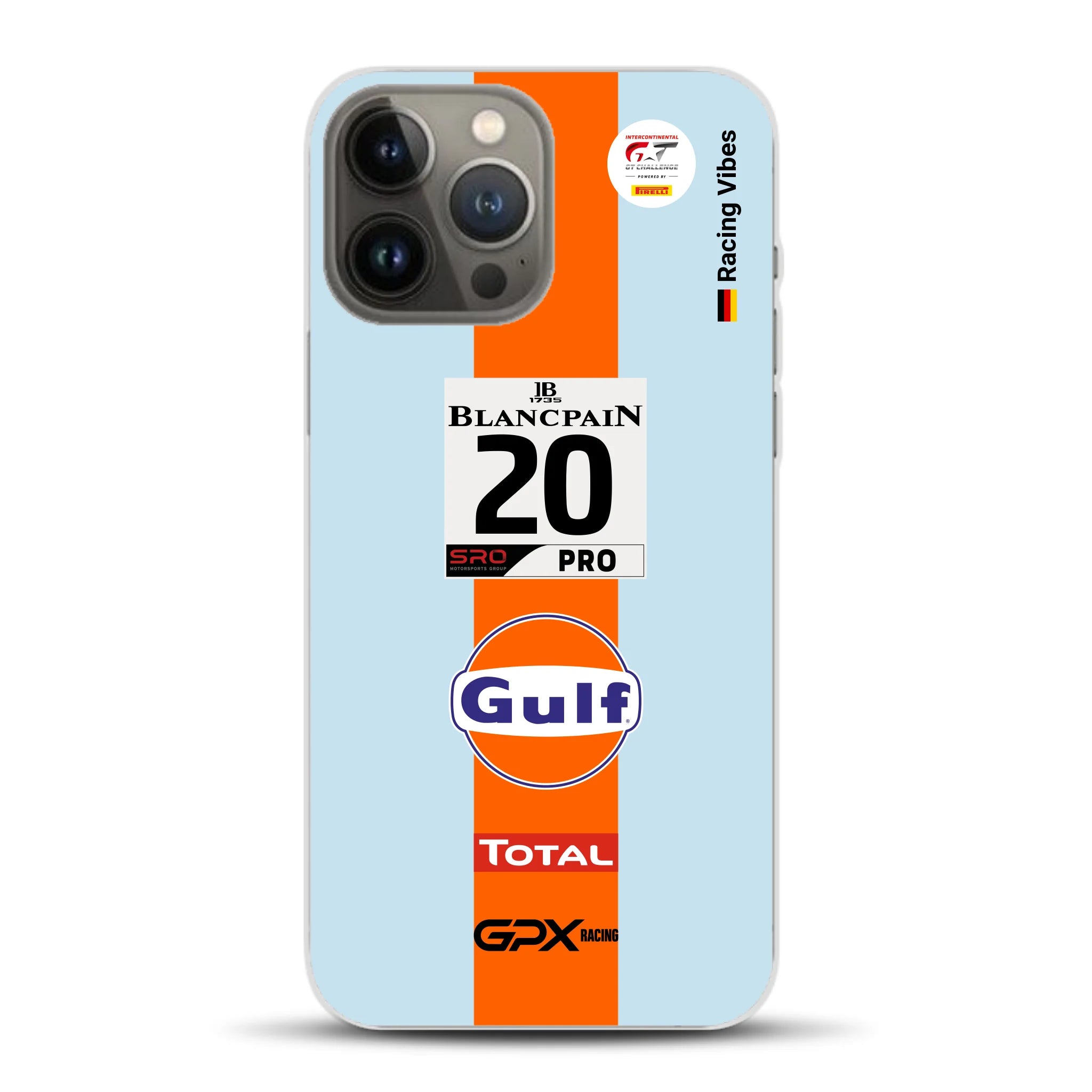 Gulf Porsche GT Livery - Individuelle Handyhülle für iPhone
