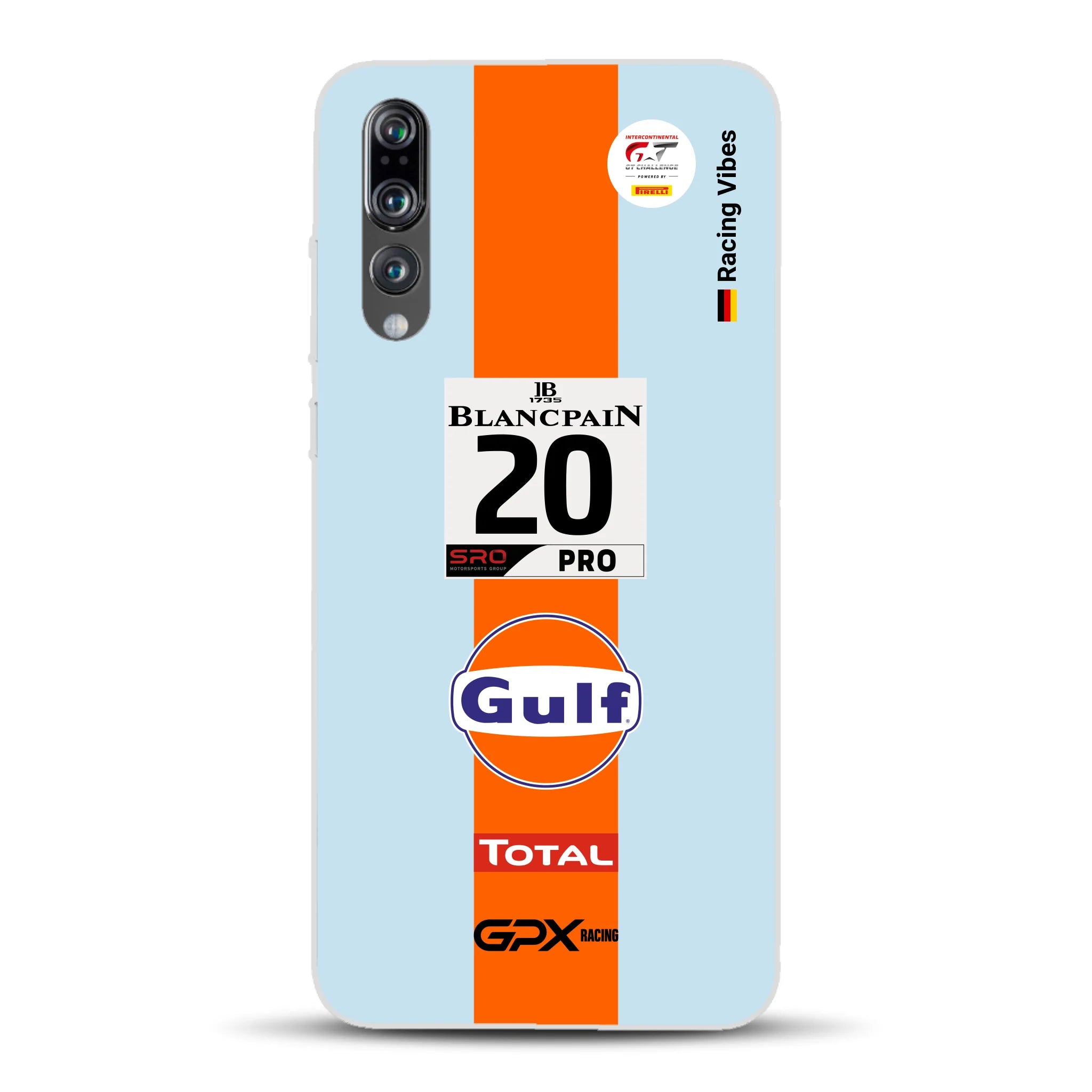 Gulf Porsche GT Livery - Custom phone case for Huawei