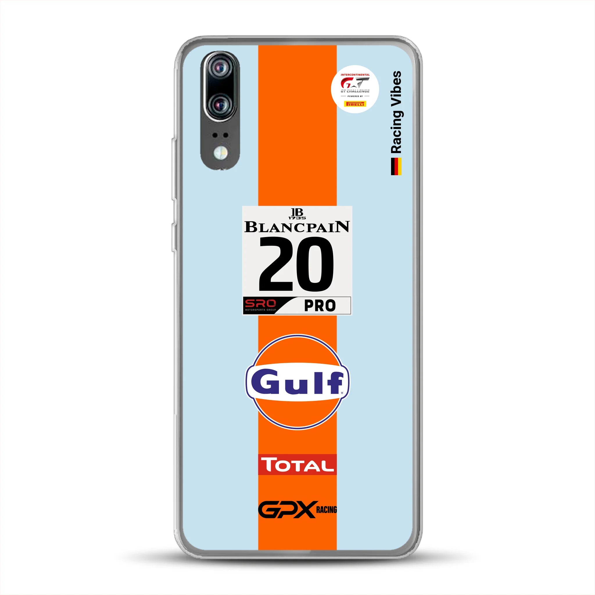 Gulf Porsche GT Livery - Custom phone case for Huawei