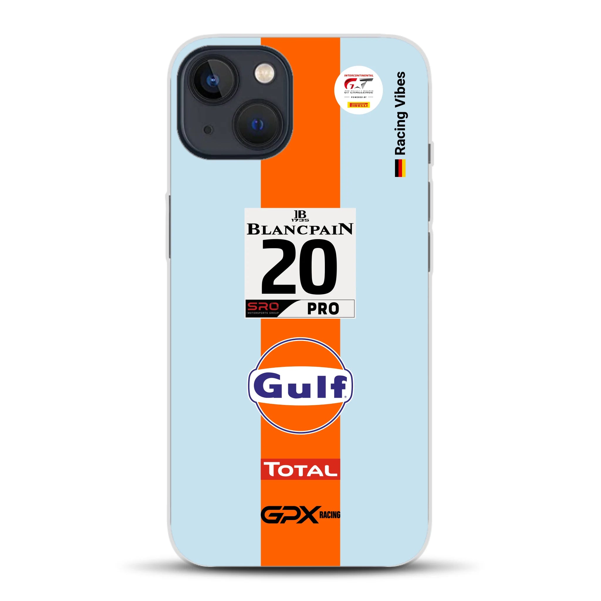 Gulf Porsche GT Livery - Individuelle Handyhülle für iPhone
