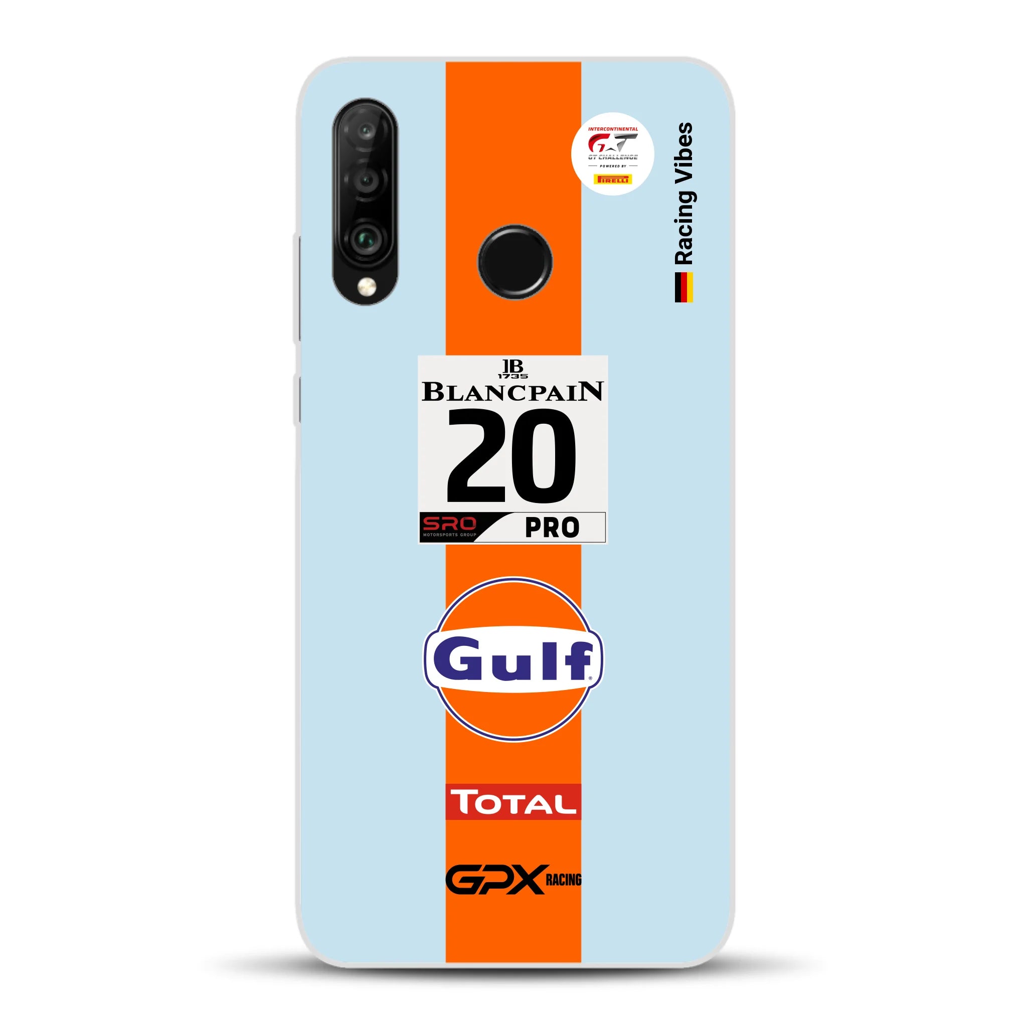 Gulf Porsche GT Livery - Custom phone case for Huawei
