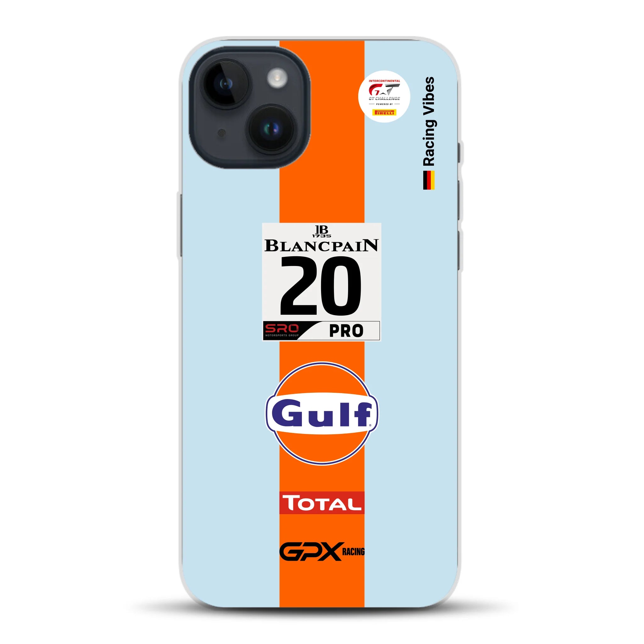 Gulf Porsche GT Livery - Individuelle Handyhülle für iPhone