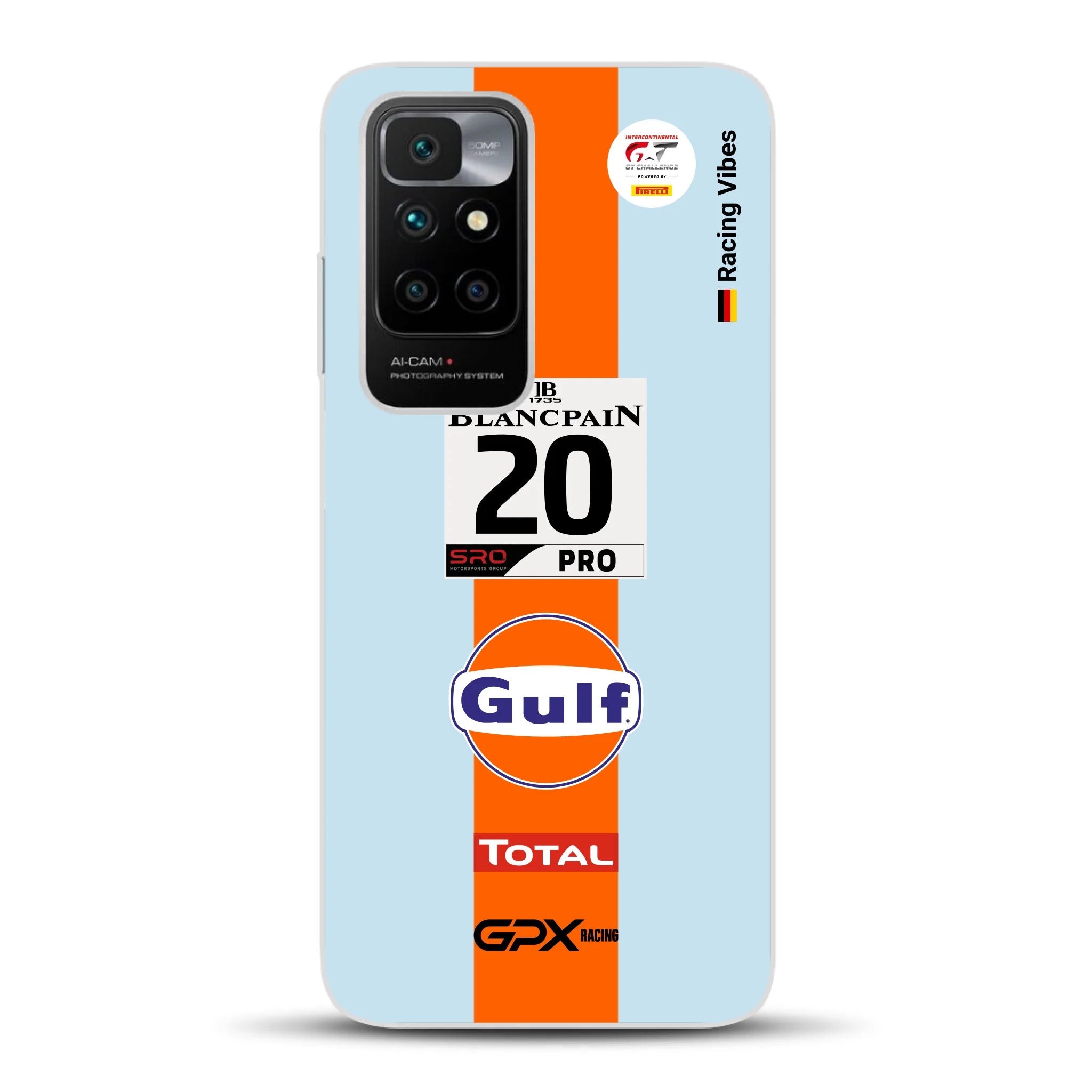Gulf Porsche GT Livery - Individuelle Handyhülle für Xiaomi