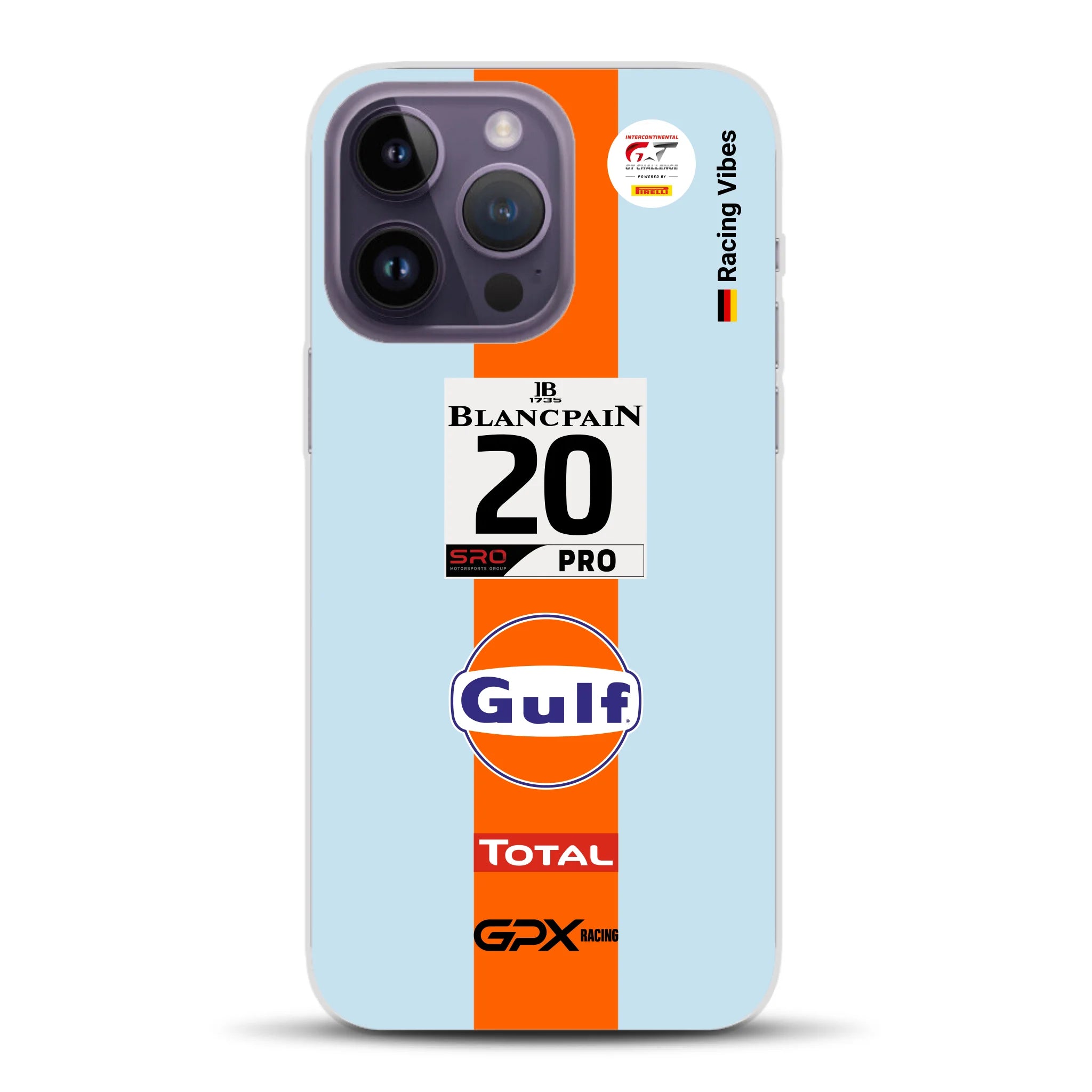 Gulf Porsche GT Livery - Individuelle Handyhülle für iPhone