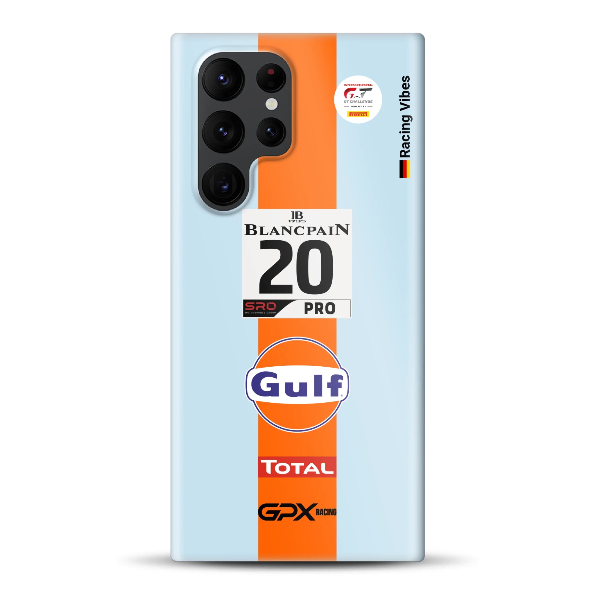 Gulf Porsche GT Livery - Individuelle Hardcase Hülle für Samsung