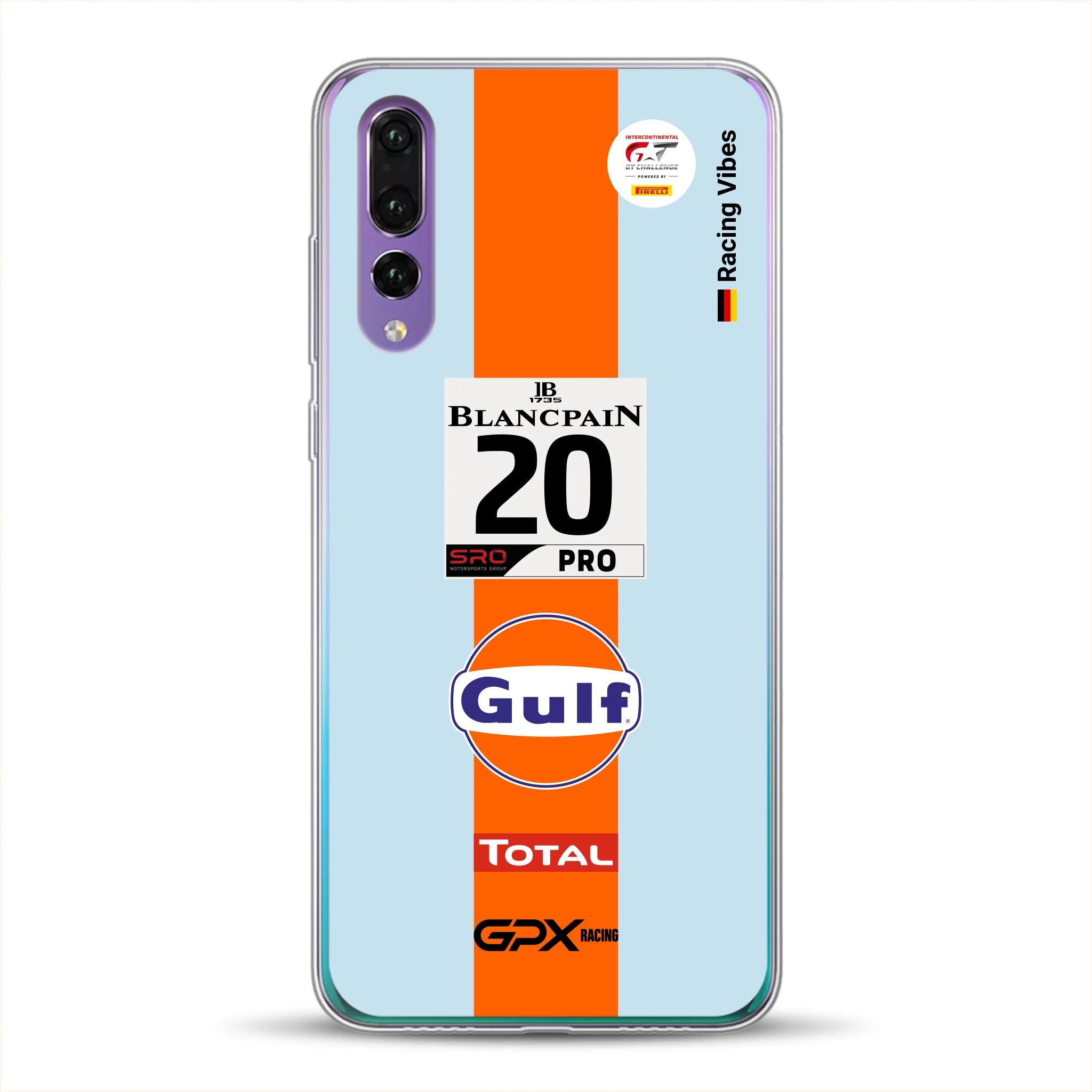 Gulf Porsche GT Livery - Custom phone case for Huawei