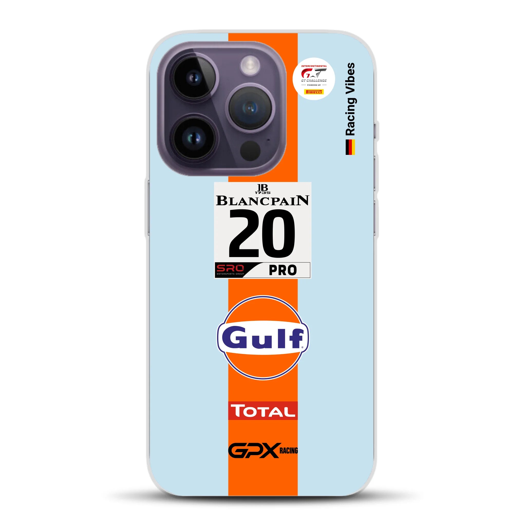 Gulf Porsche GT Livery - Individuelle Handyhülle für iPhone