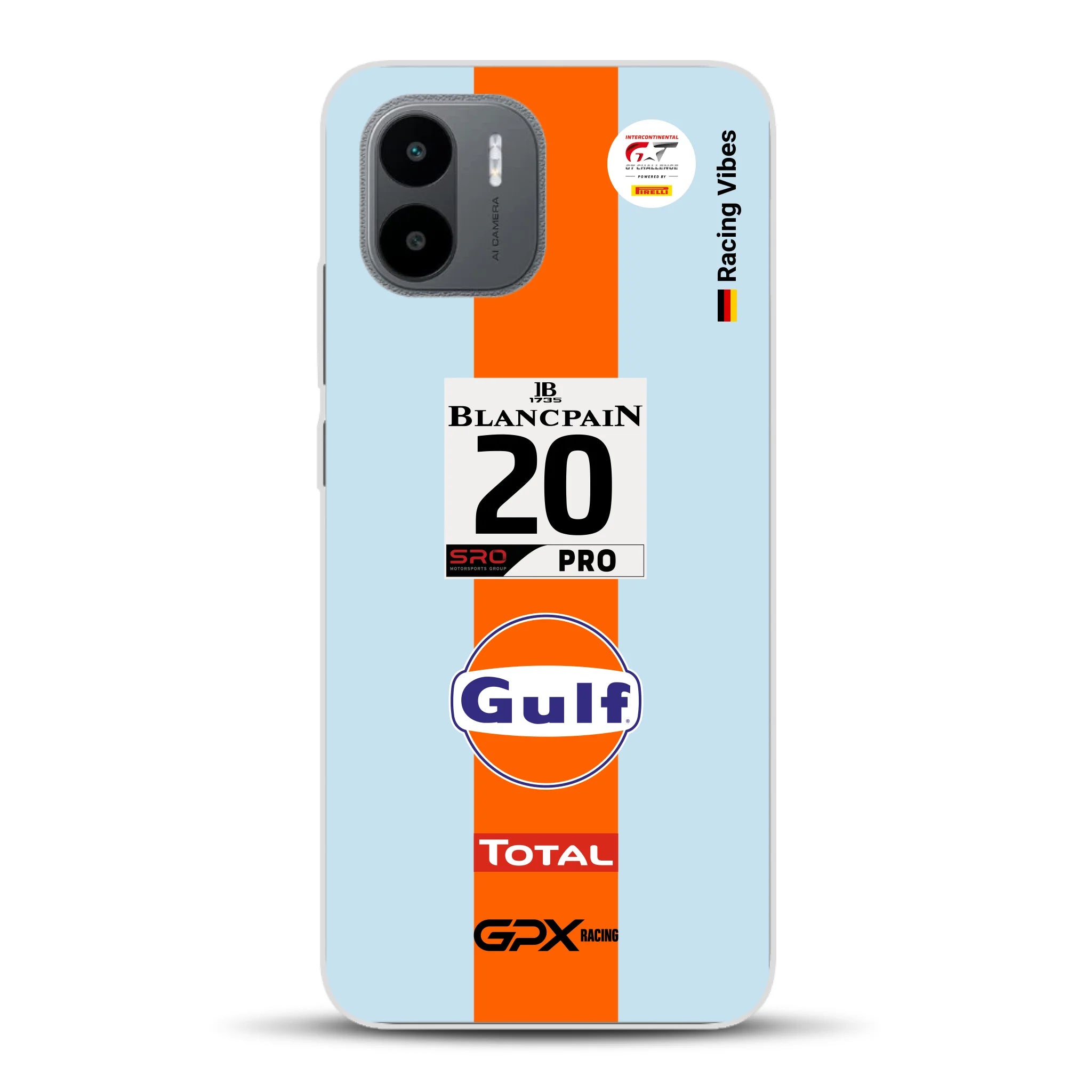 Gulf Porsche GT Livery - Individuelle Handyhülle für Xiaomi
