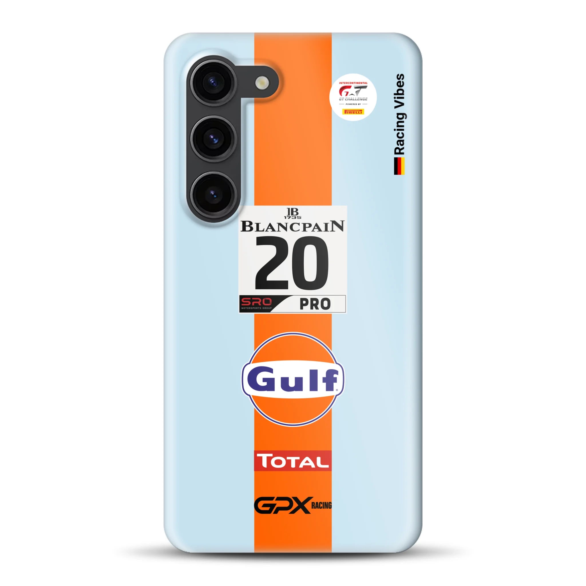Gulf Porsche GT Livery - Individuelle Hardcase Hülle für Samsung