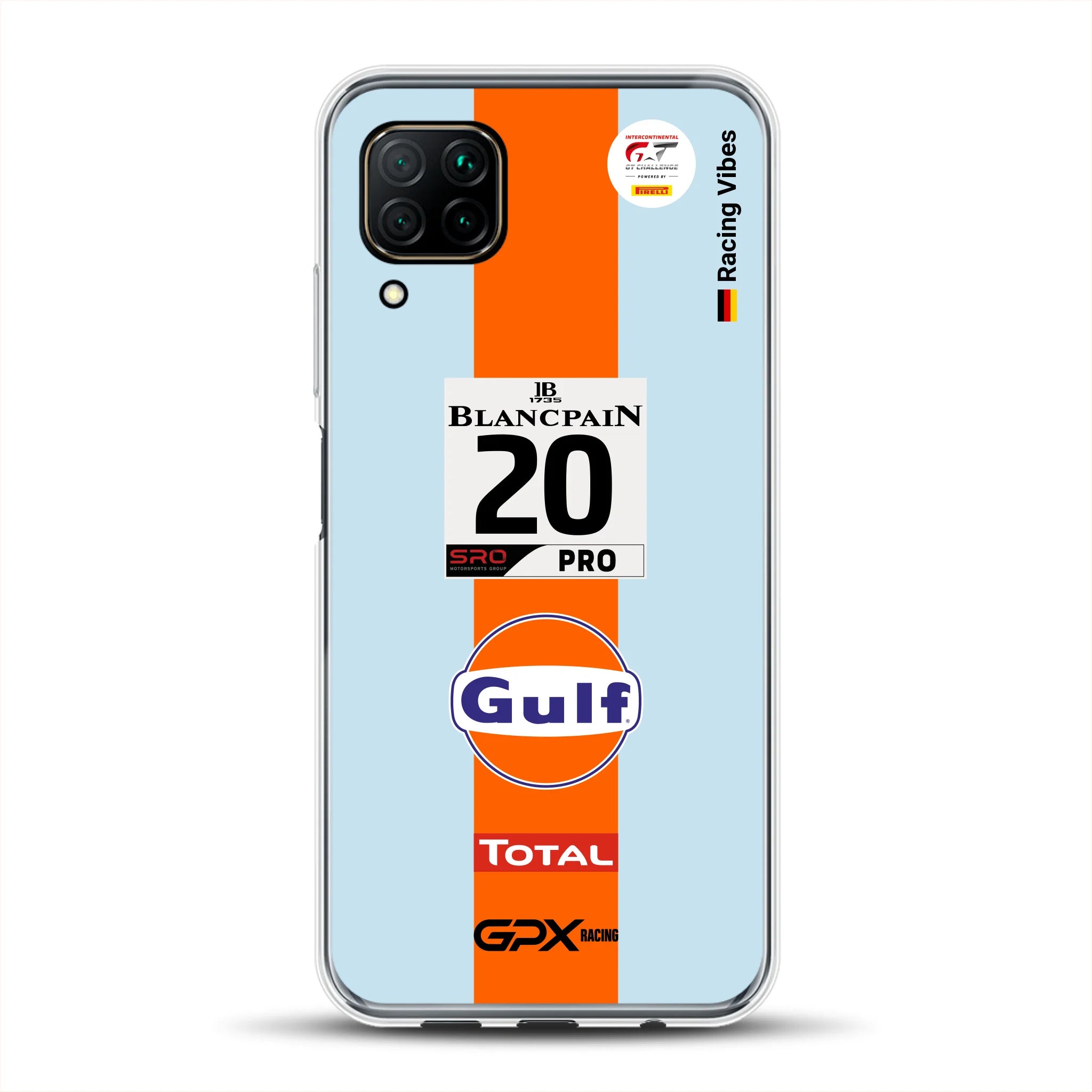Gulf Porsche GT Livery - Custom phone case for Huawei