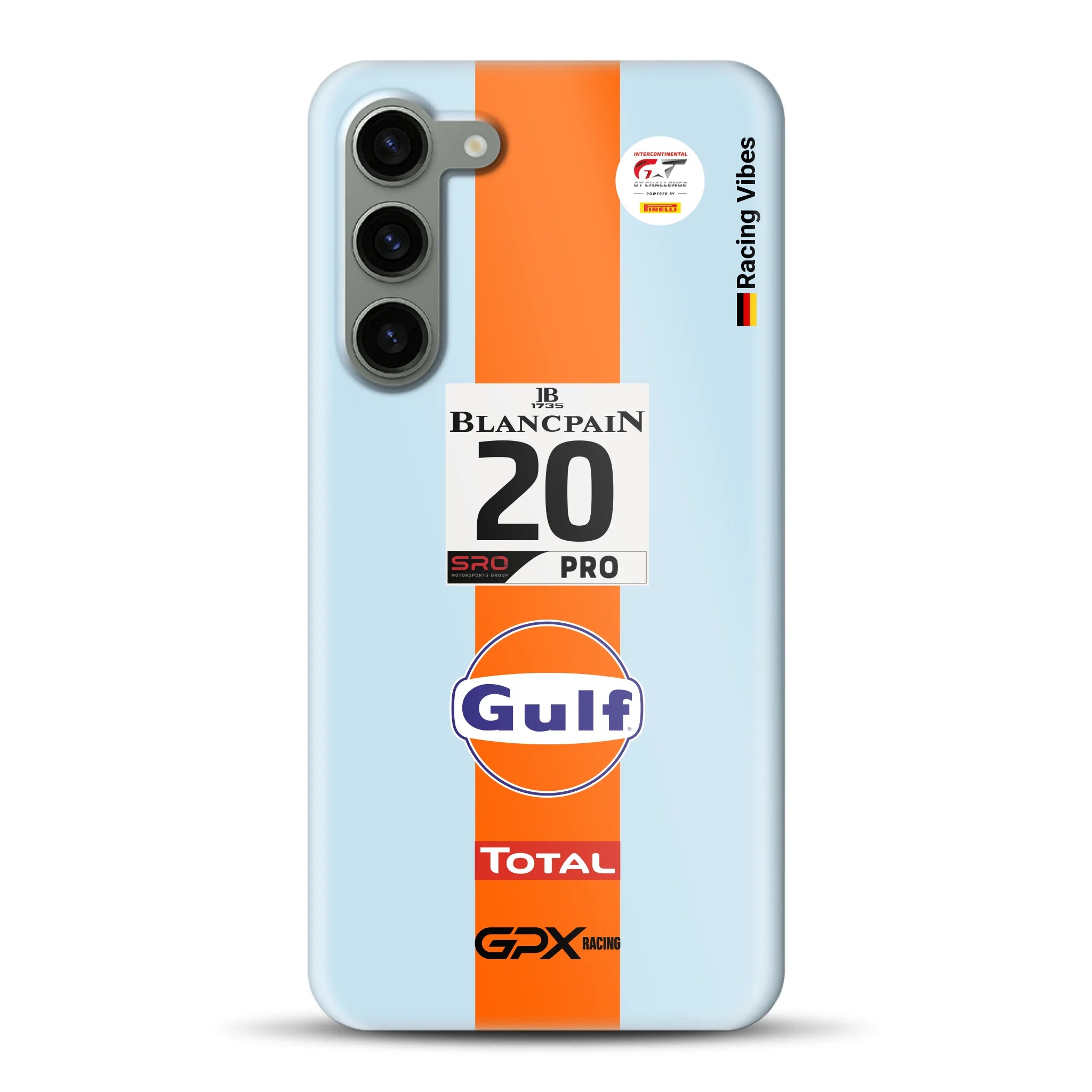 Gulf Porsche GT Livery - Individuelle Hardcase Hülle für Samsung