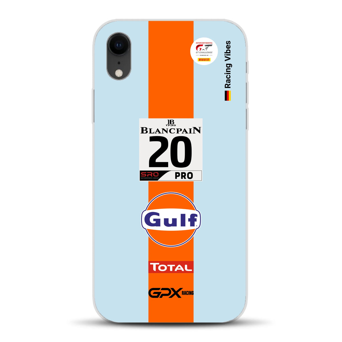 Gulf Porsche GT Livery - Individuelle Handyhülle für iPhone