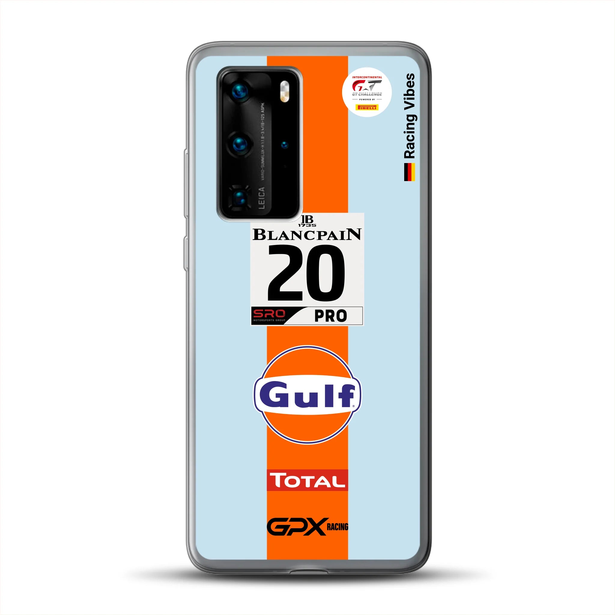 Gulf Porsche GT Livery - Custom phone case for Huawei