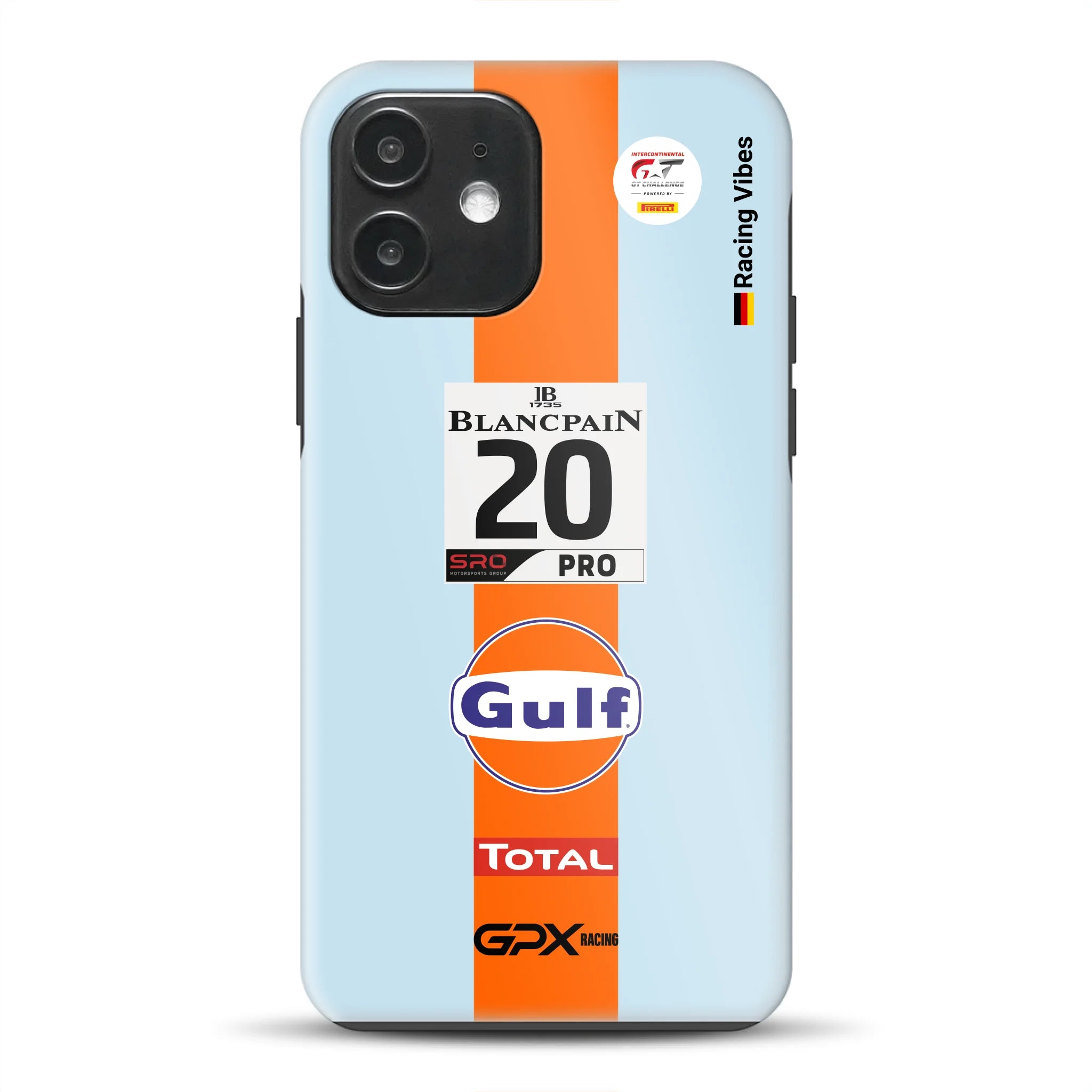 Gulf Porsche GT Livery – Custodia premium personalizzata per iPhone