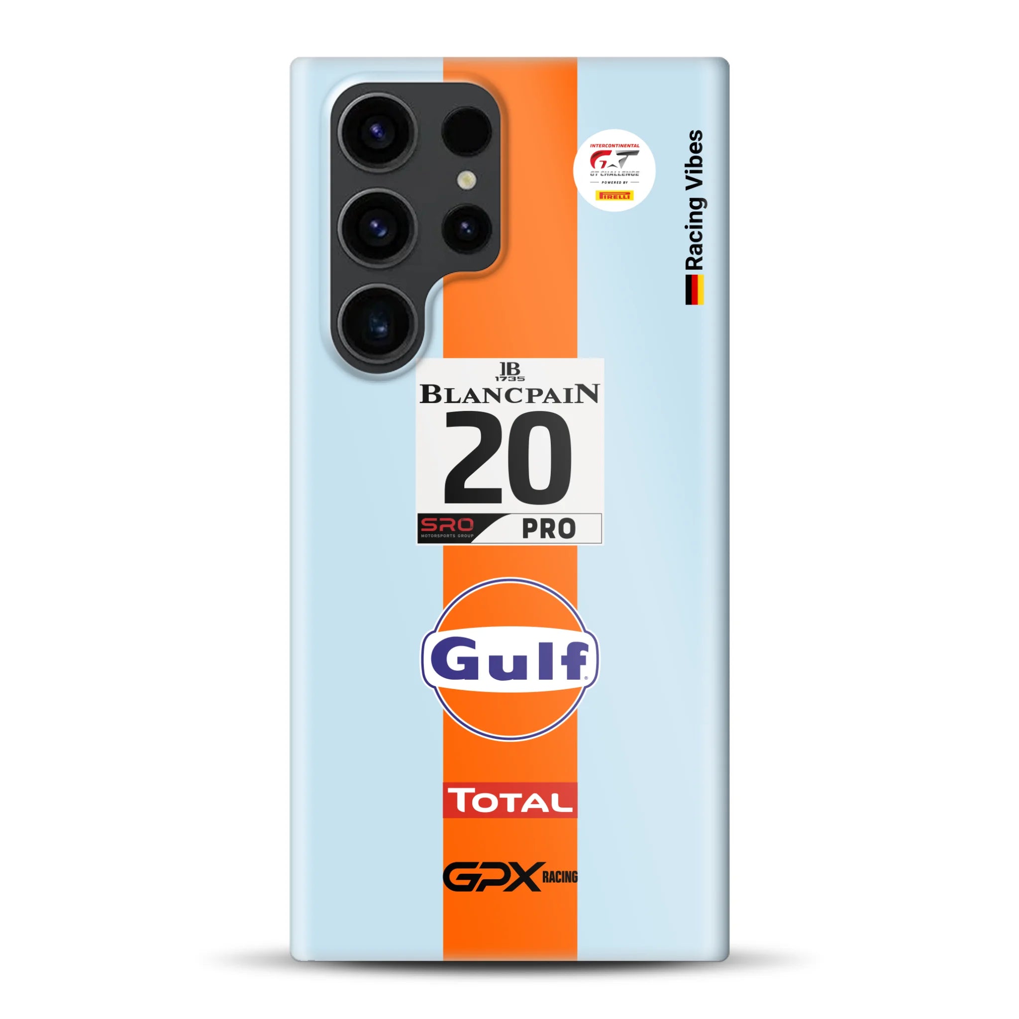 Gulf Porsche GT Livery - Individuelle Hardcase Hülle für Samsung