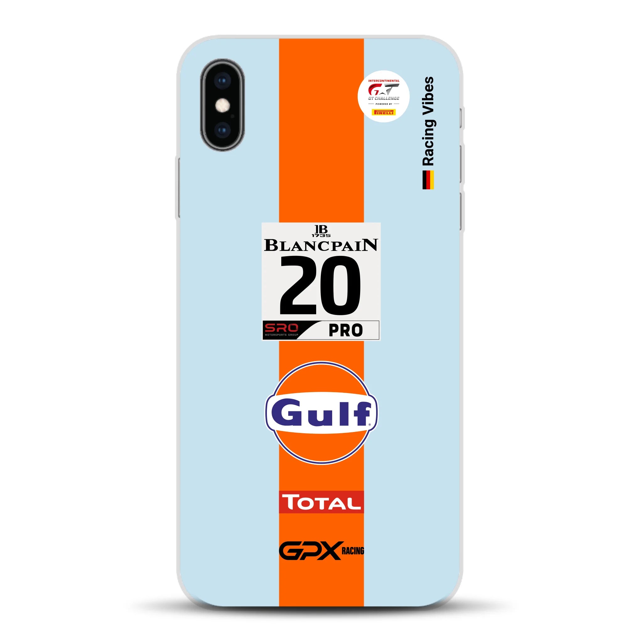 Gulf Porsche GT Livery - Individuelle Handyhülle für iPhone