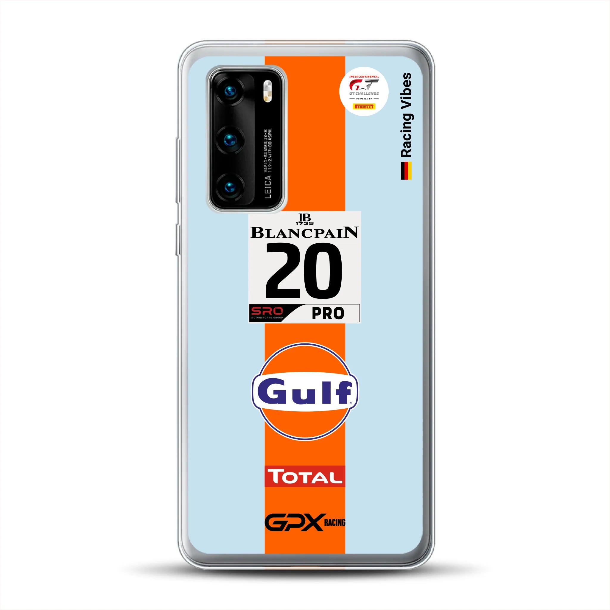 Gulf Porsche GT Livery - Custom phone case for Huawei