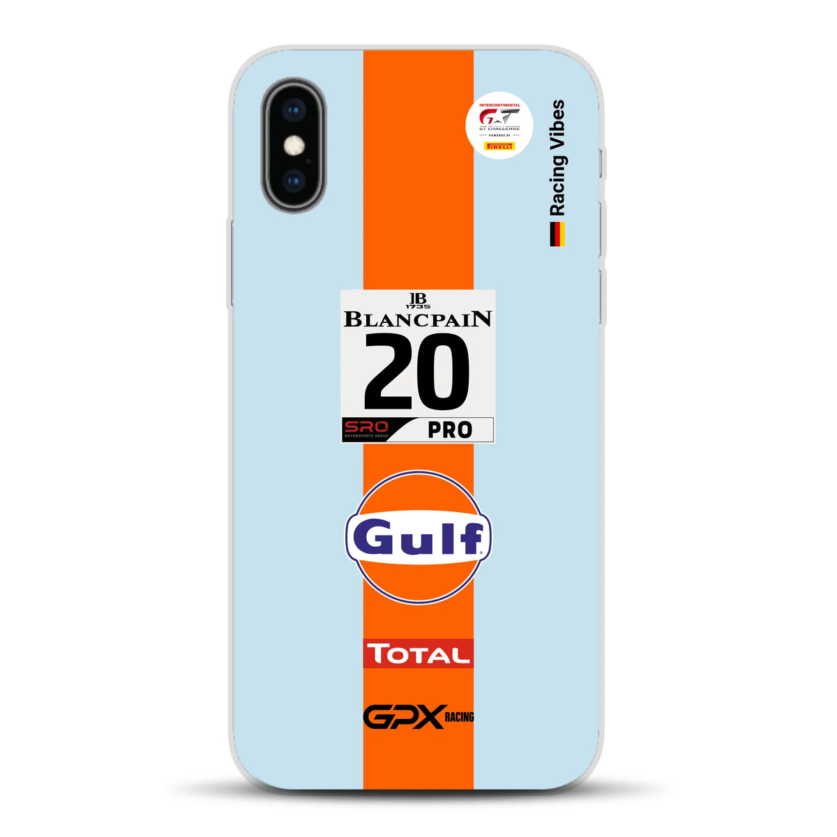 Gulf Porsche GT Livery - Individuelle Handyhülle für iPhone