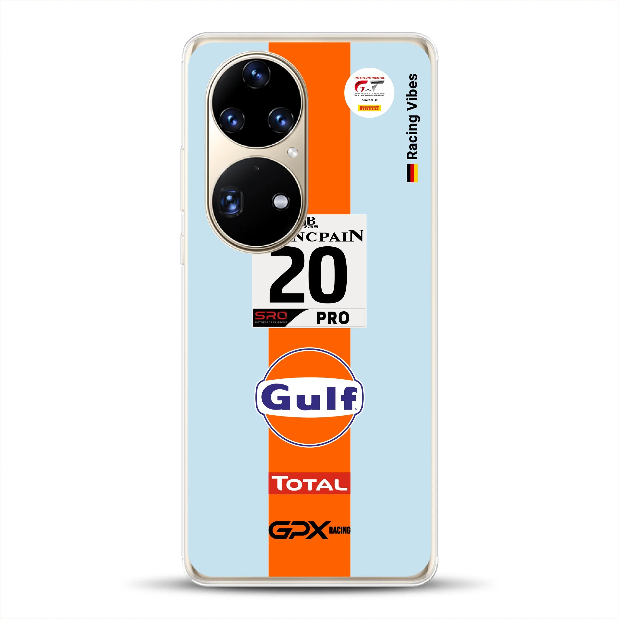 Gulf Porsche GT Livery - Custom phone case for Huawei