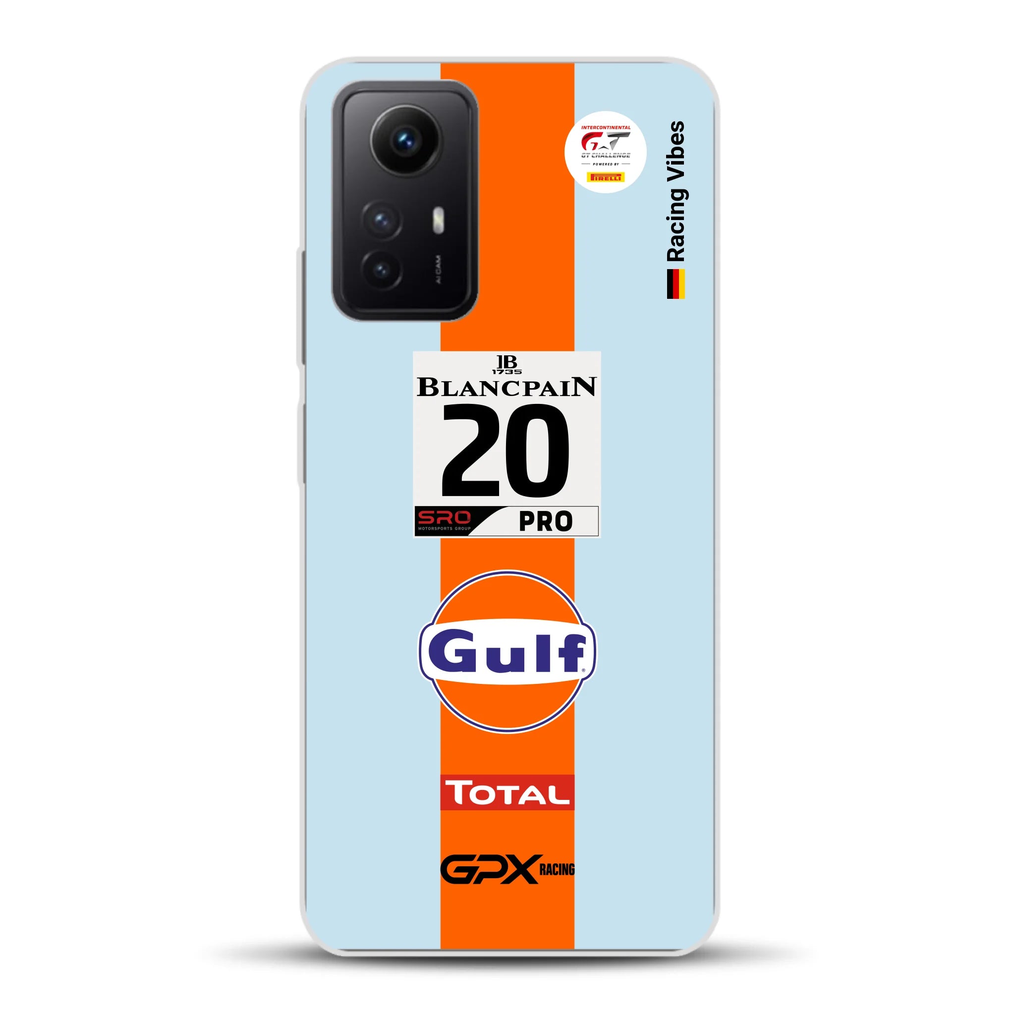 Gulf Porsche GT Livery - Custom phone case for Xiaomi