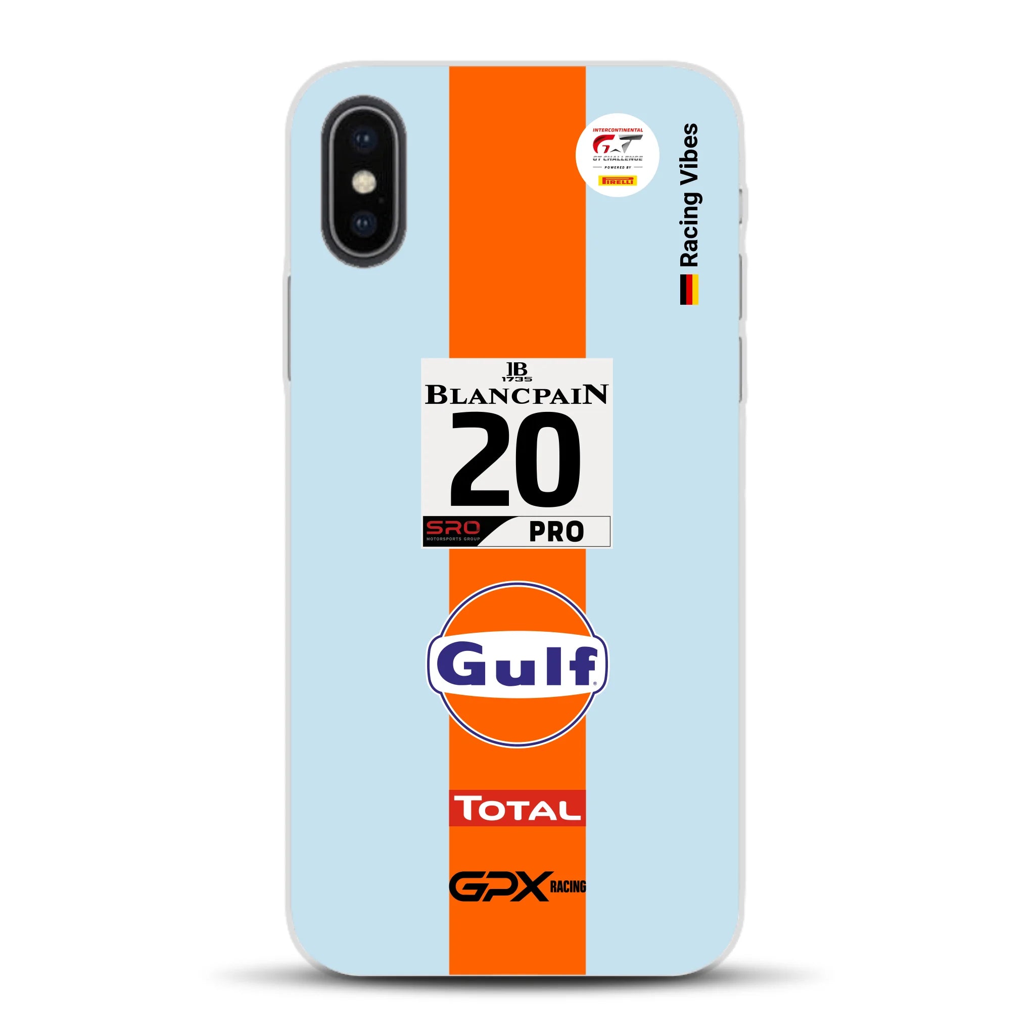 Gulf Porsche GT Livery - Individuelle Handyhülle für iPhone