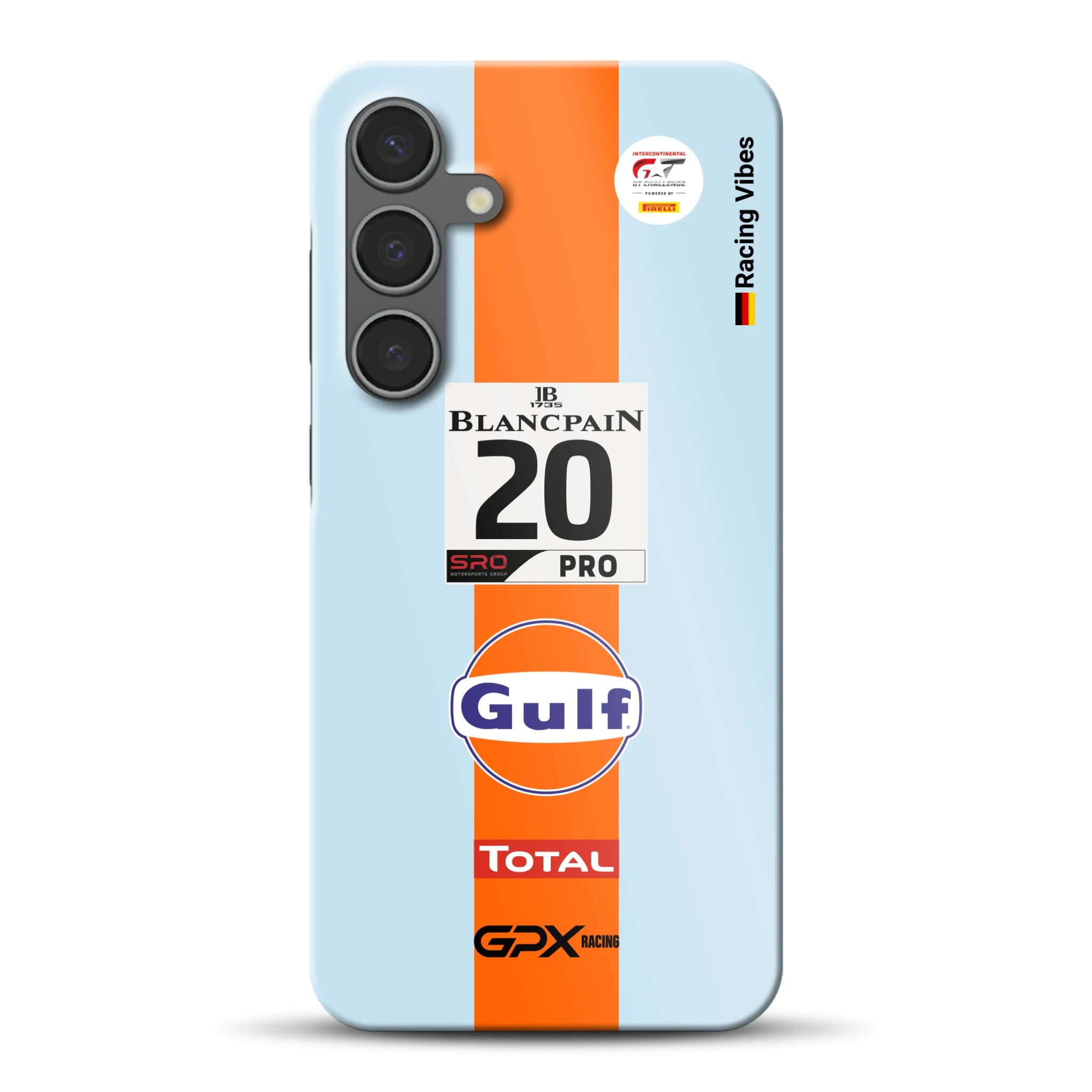 Gulf Porsche GT Livery - Individuelle Hardcase Hülle für Samsung