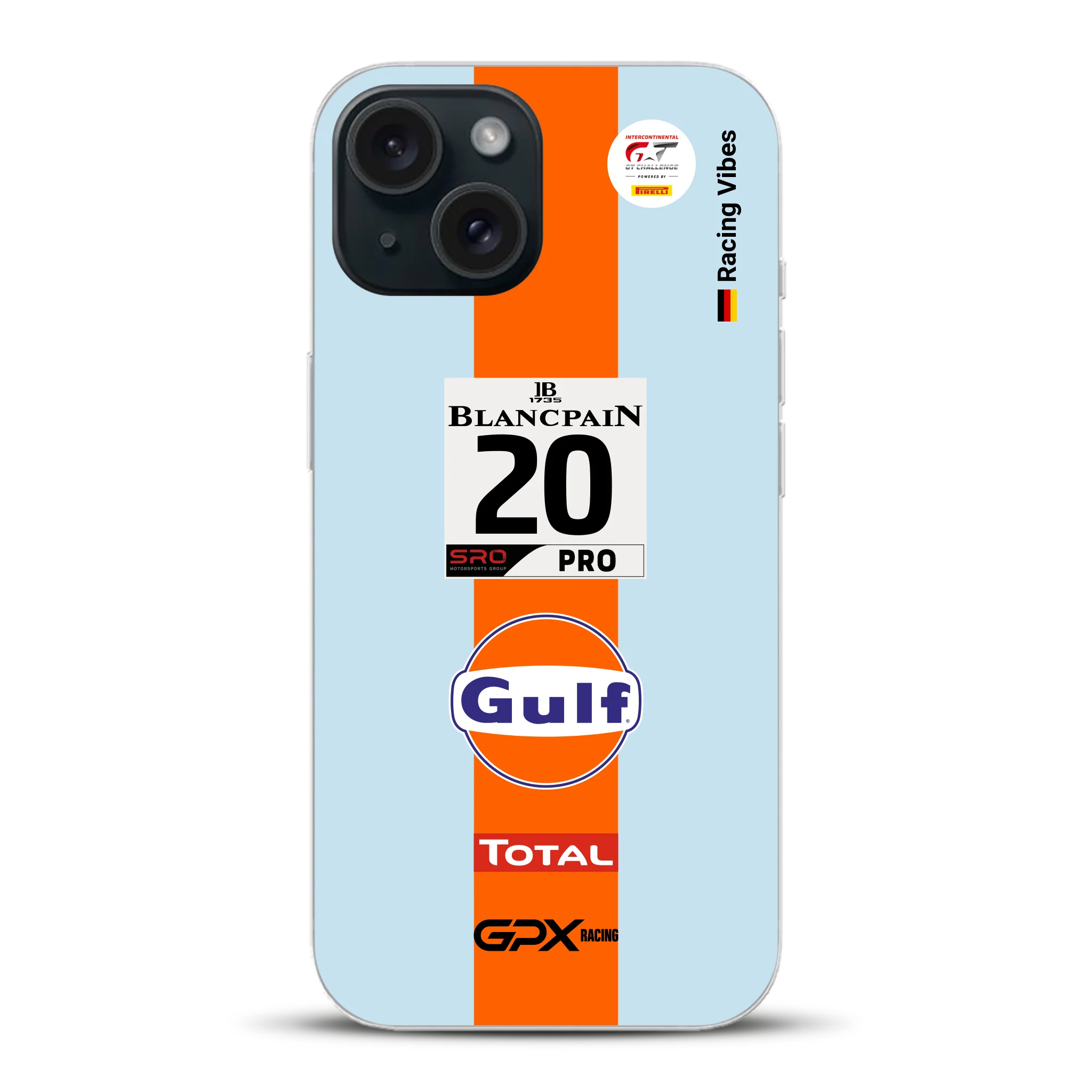 Gulf Porsche GT Livery - Custom phone case for iPhone