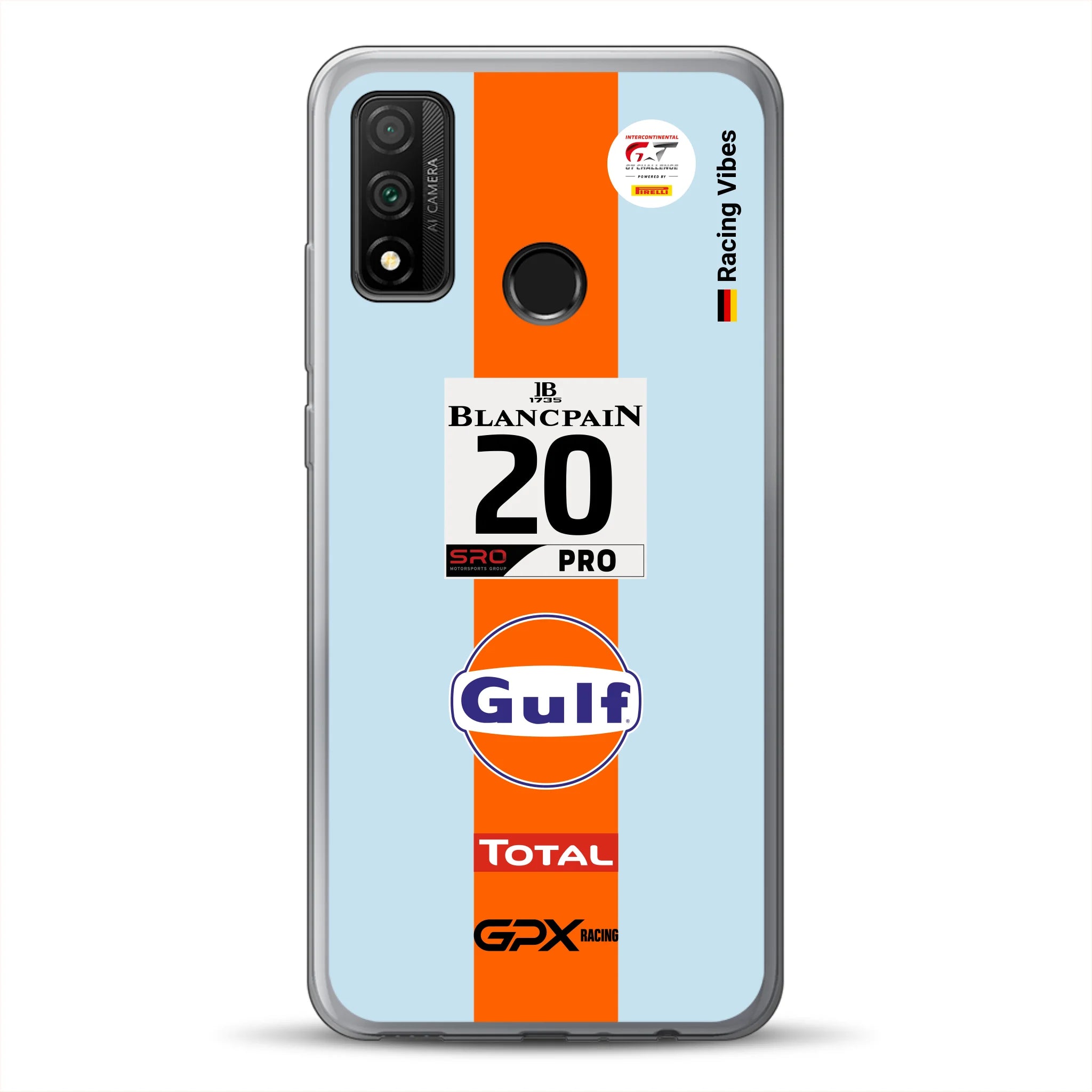 Gulf Porsche GT Livery - Custom phone case for Huawei