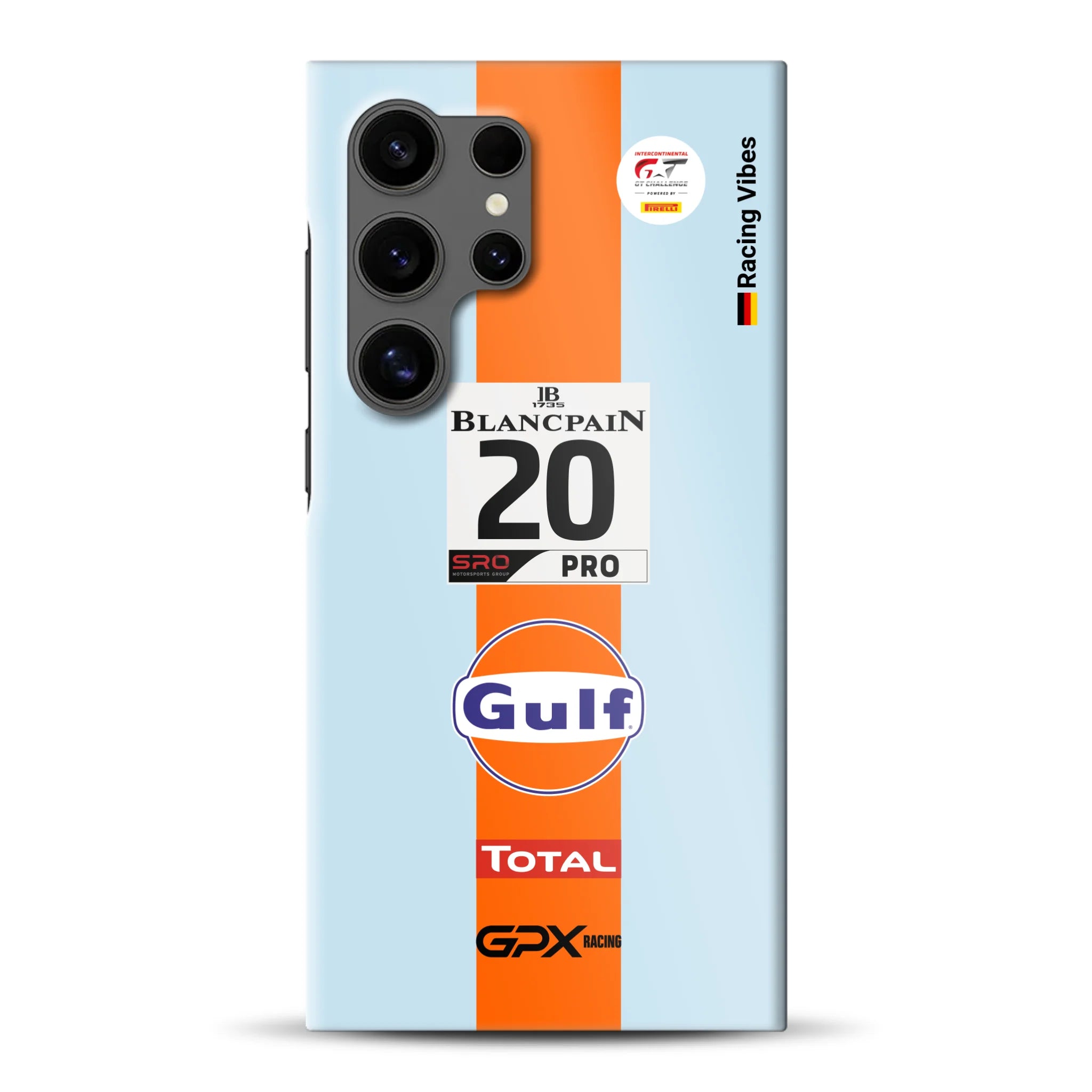 Gulf Porsche GT Livery - Individuelle Hardcase Hülle für Samsung