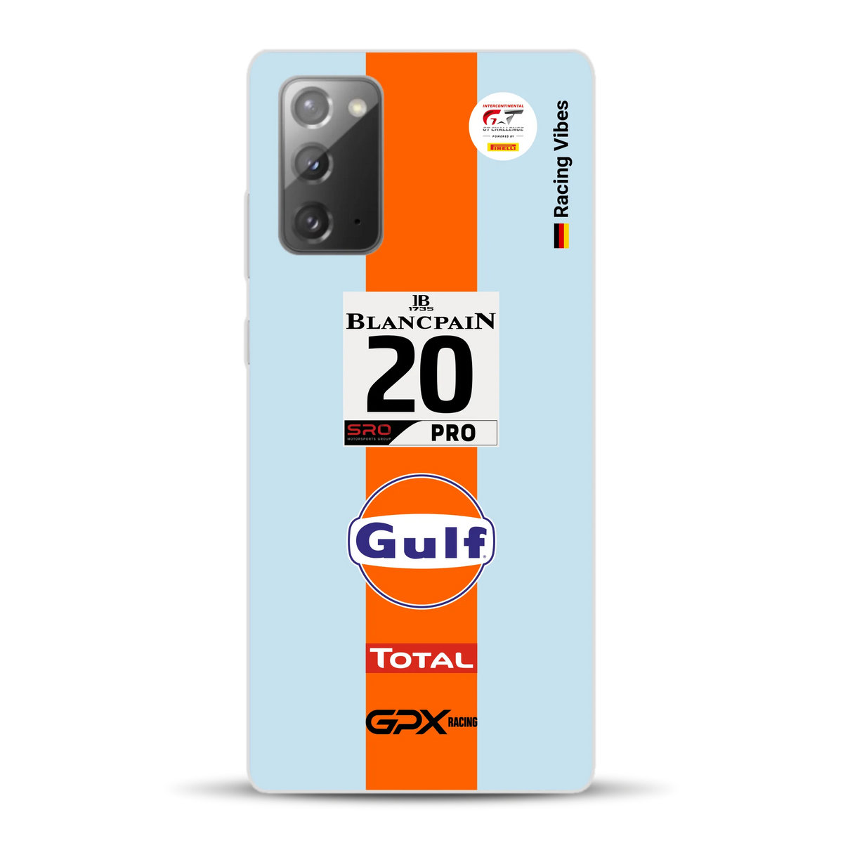 Gulf Porsche GT Livery - Custodia per cellulare personalizzata per Samsung