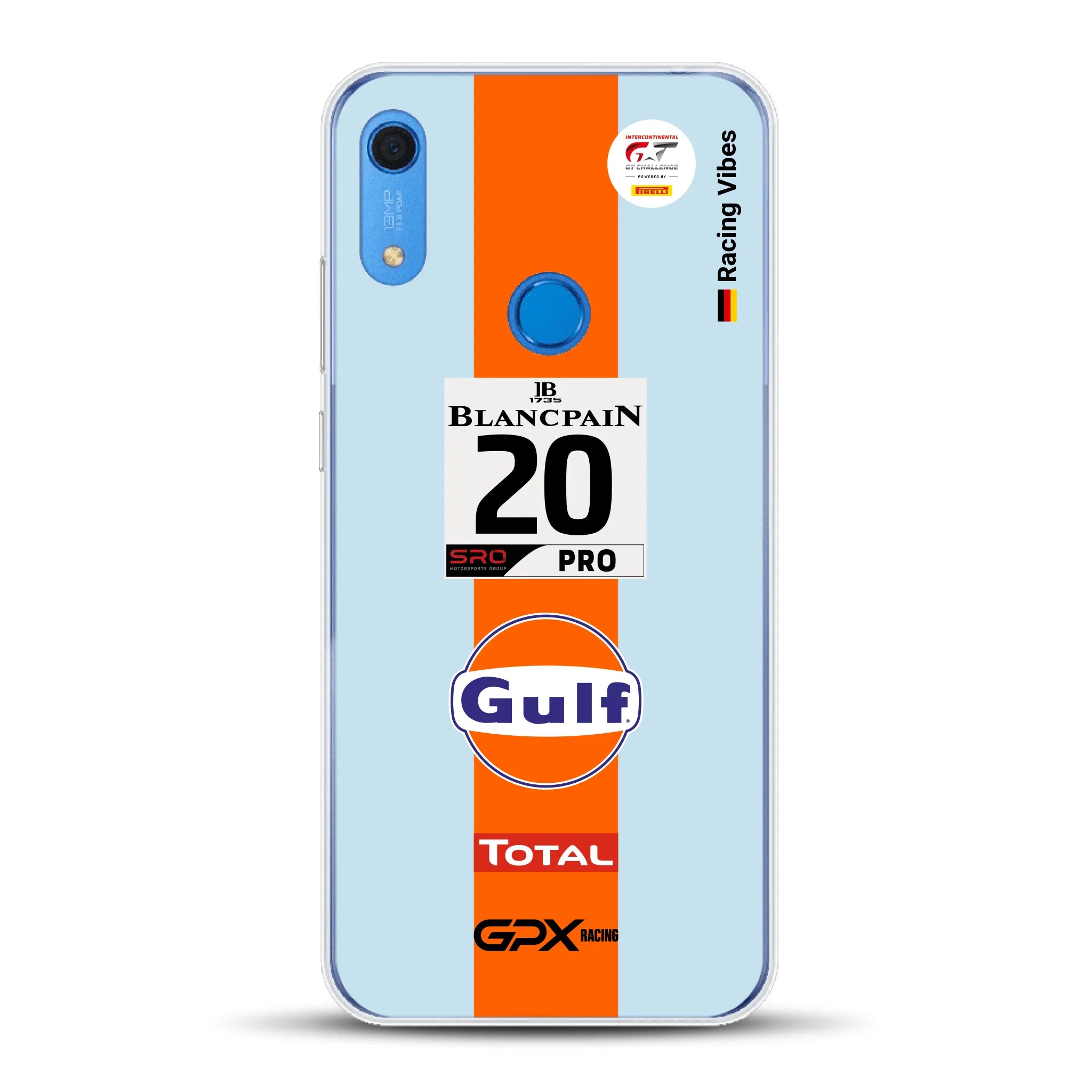 Gulf Porsche GT Livery - Custom phone case for Huawei