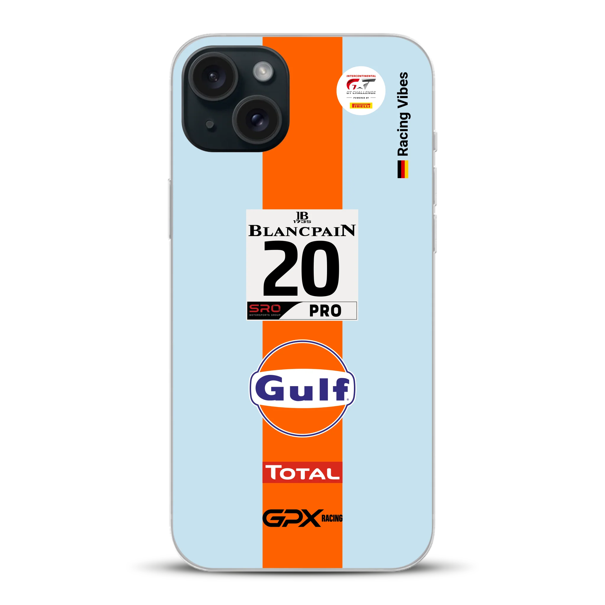 Gulf Porsche GT Livery - Individuelle Handyhülle für iPhone