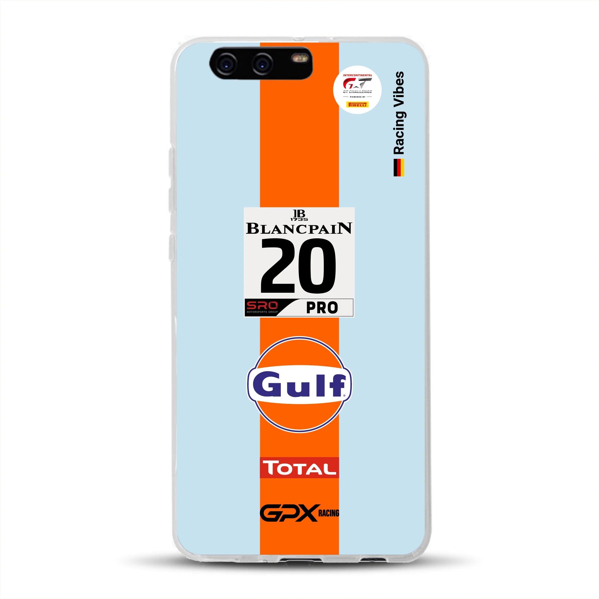 Gulf Porsche GT Livery - Custom phone case for Huawei