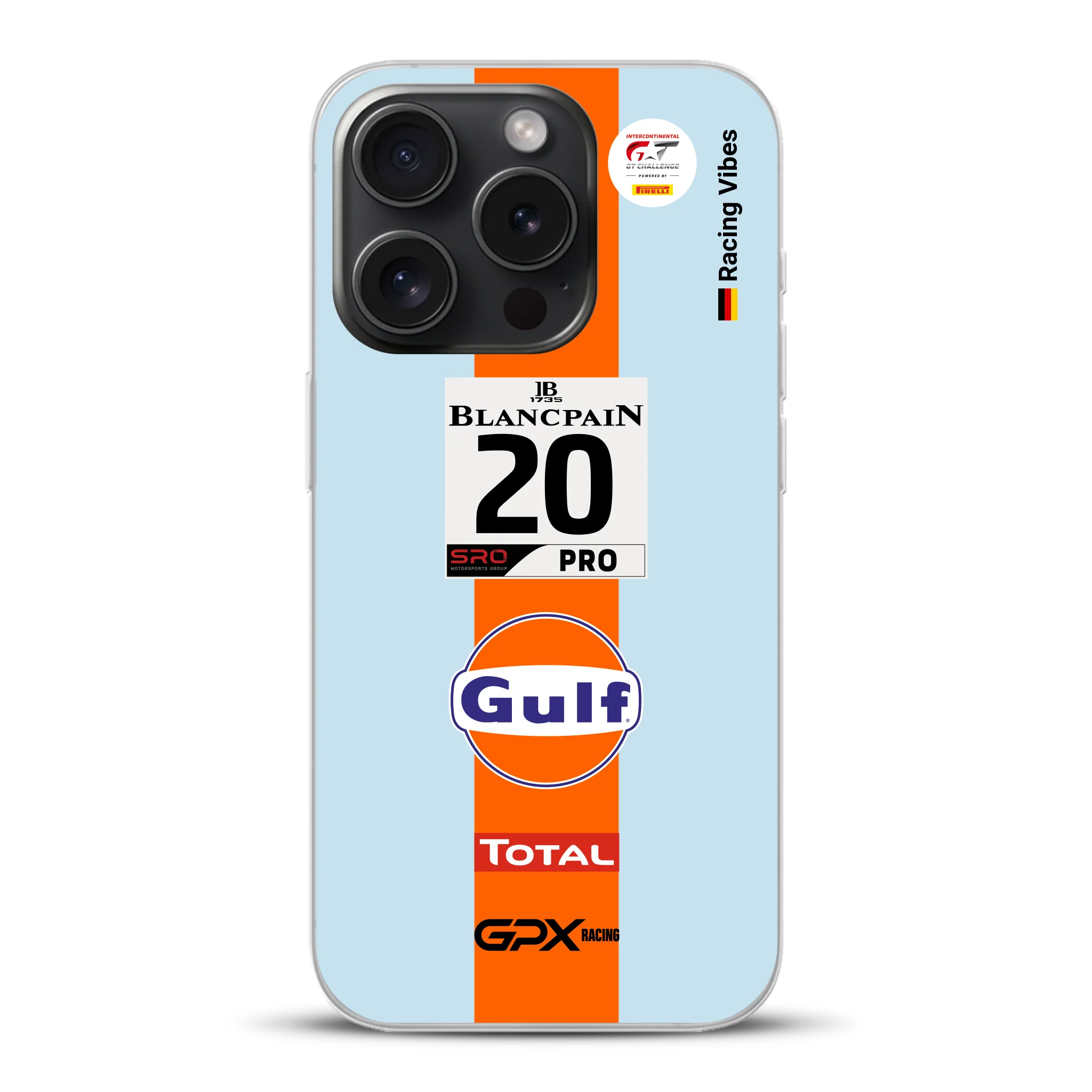 Gulf Porsche GT Livery - Individuelle Handyhülle für iPhone