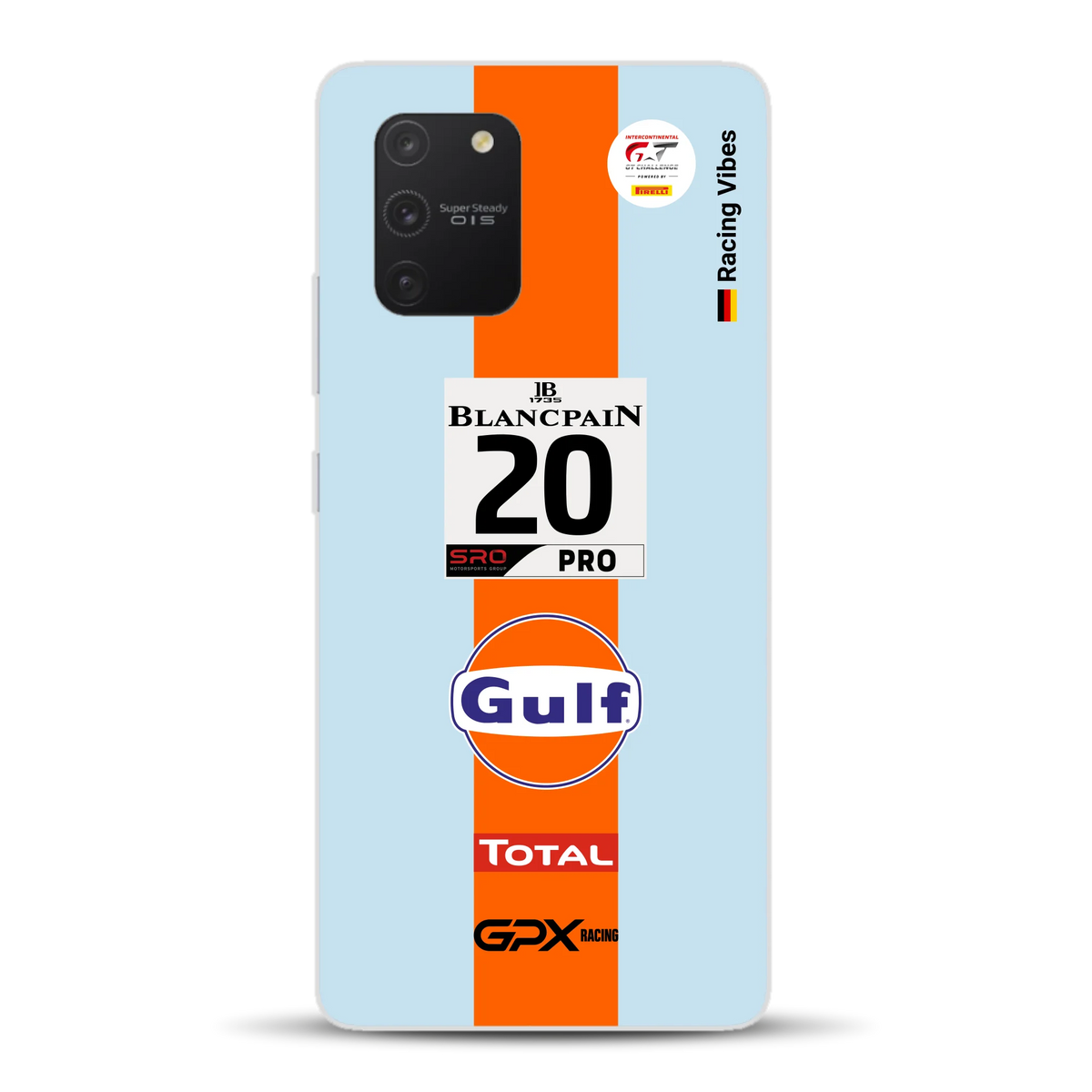 Gulf Porsche GT Livery - Custodia per cellulare personalizzata per Samsung