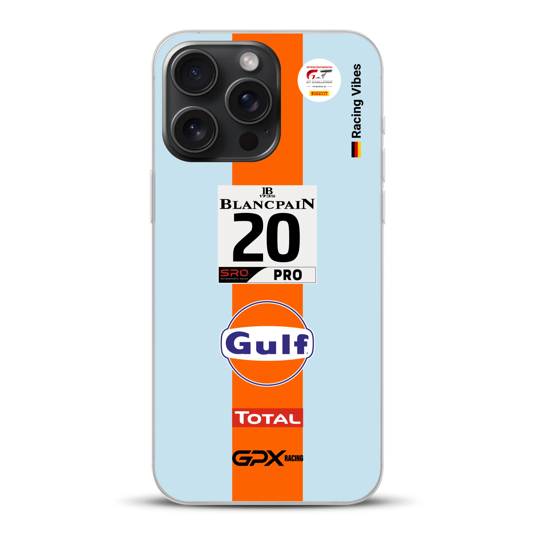 Gulf Porsche GT Livery - Custom phone case for iPhone